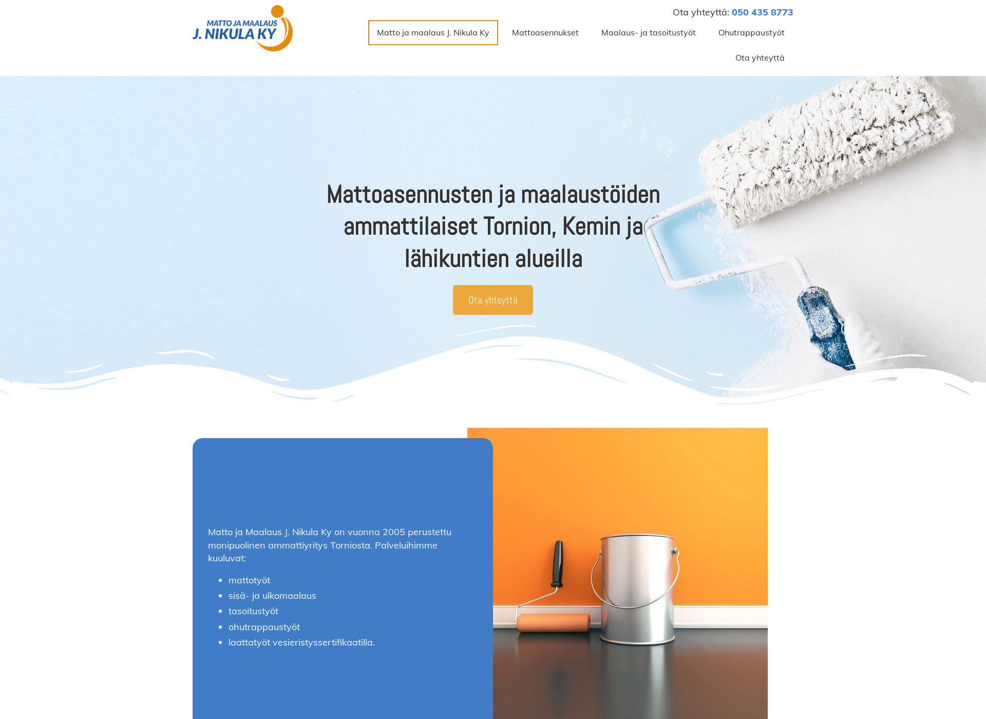 Screenshot for mattojamaalausnikula.fi