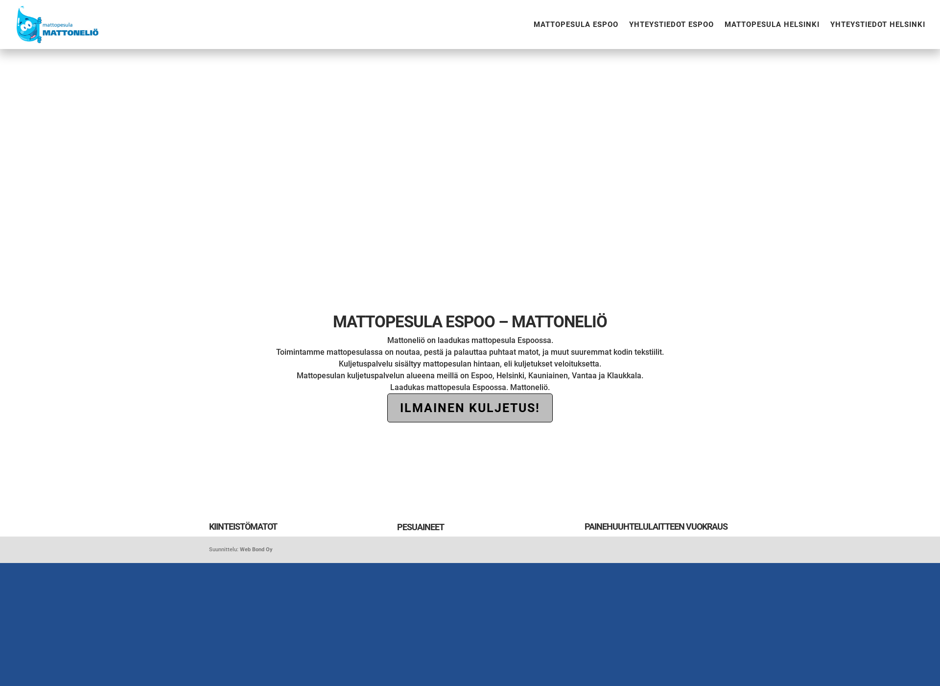 Skärmdump för mattopesulaespoo.fi