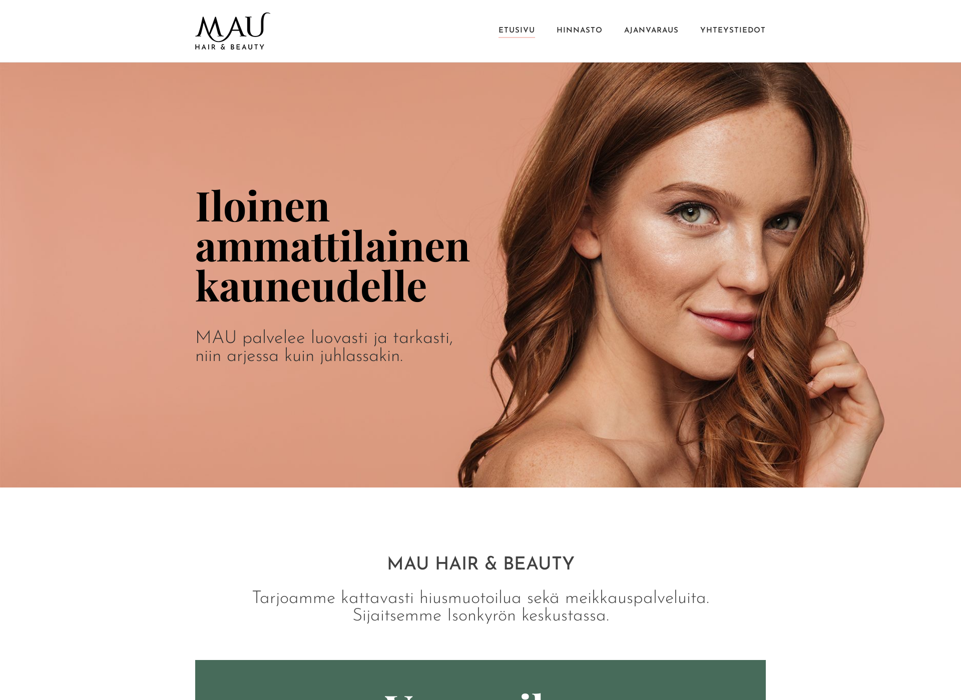 Screenshot for mauhairbeauty.fi