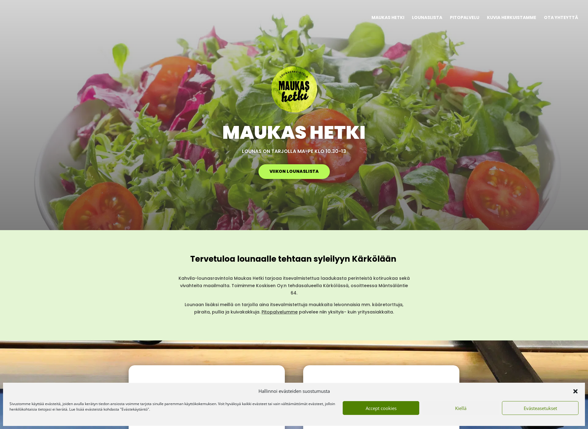 Skärmdump för maukashetki.fi