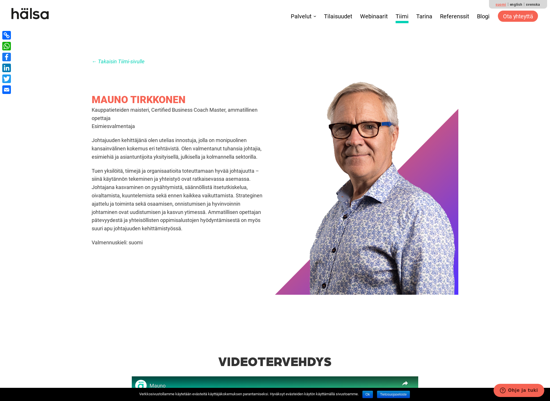 Screenshot for maunotirkkonen.fi