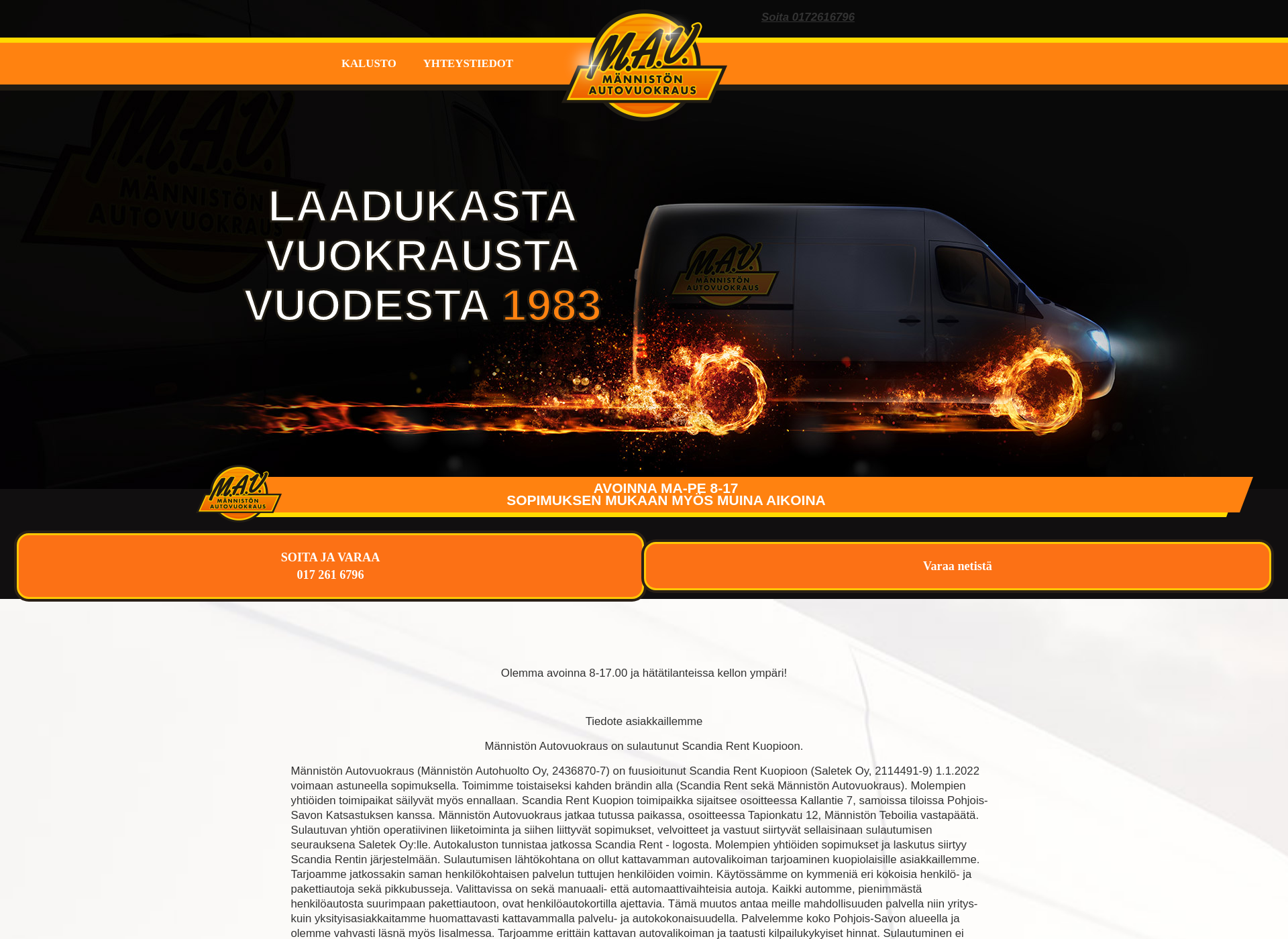 Skärmdump för mav.fi