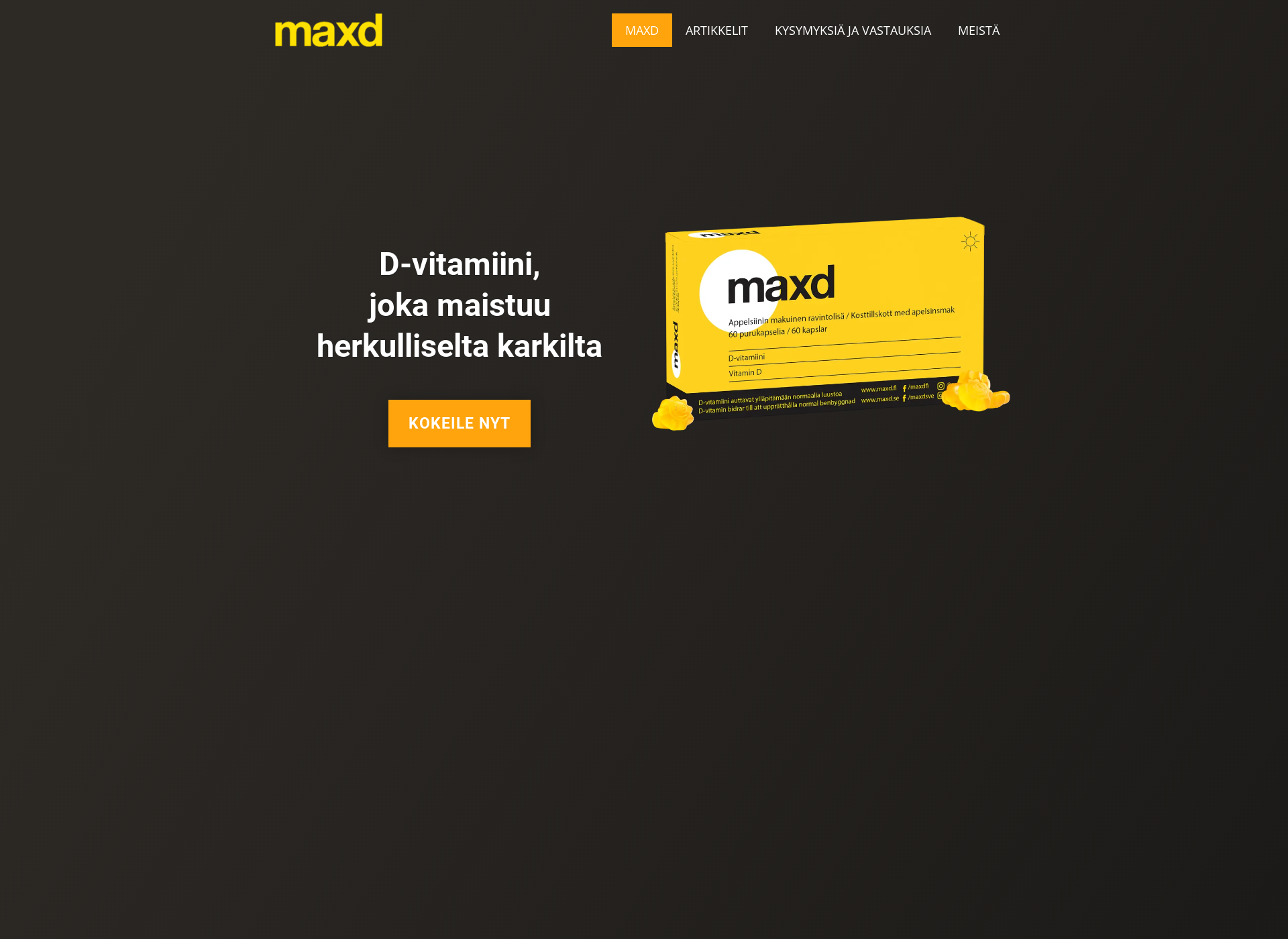 Screenshot for maxd.fi