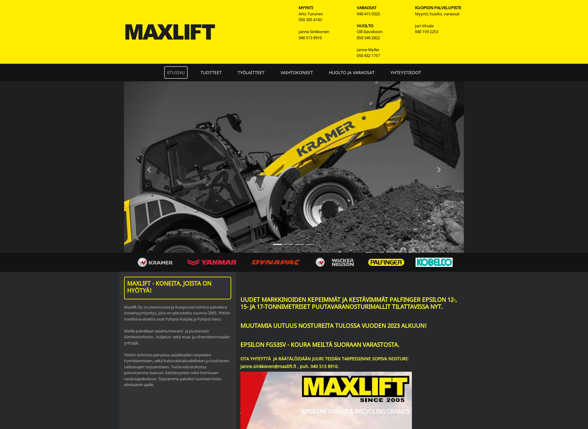 Screenshot for maxlift.fi