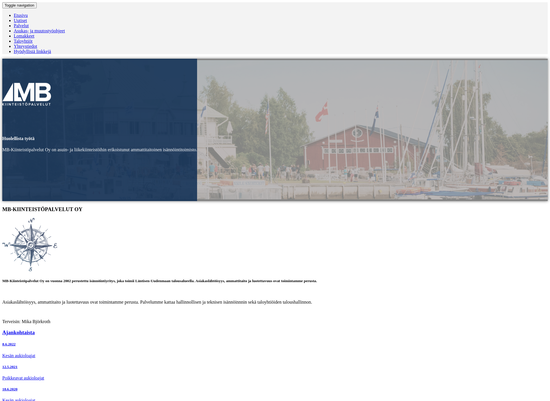 Screenshot for mb-kiinteistopalvelut.fi
