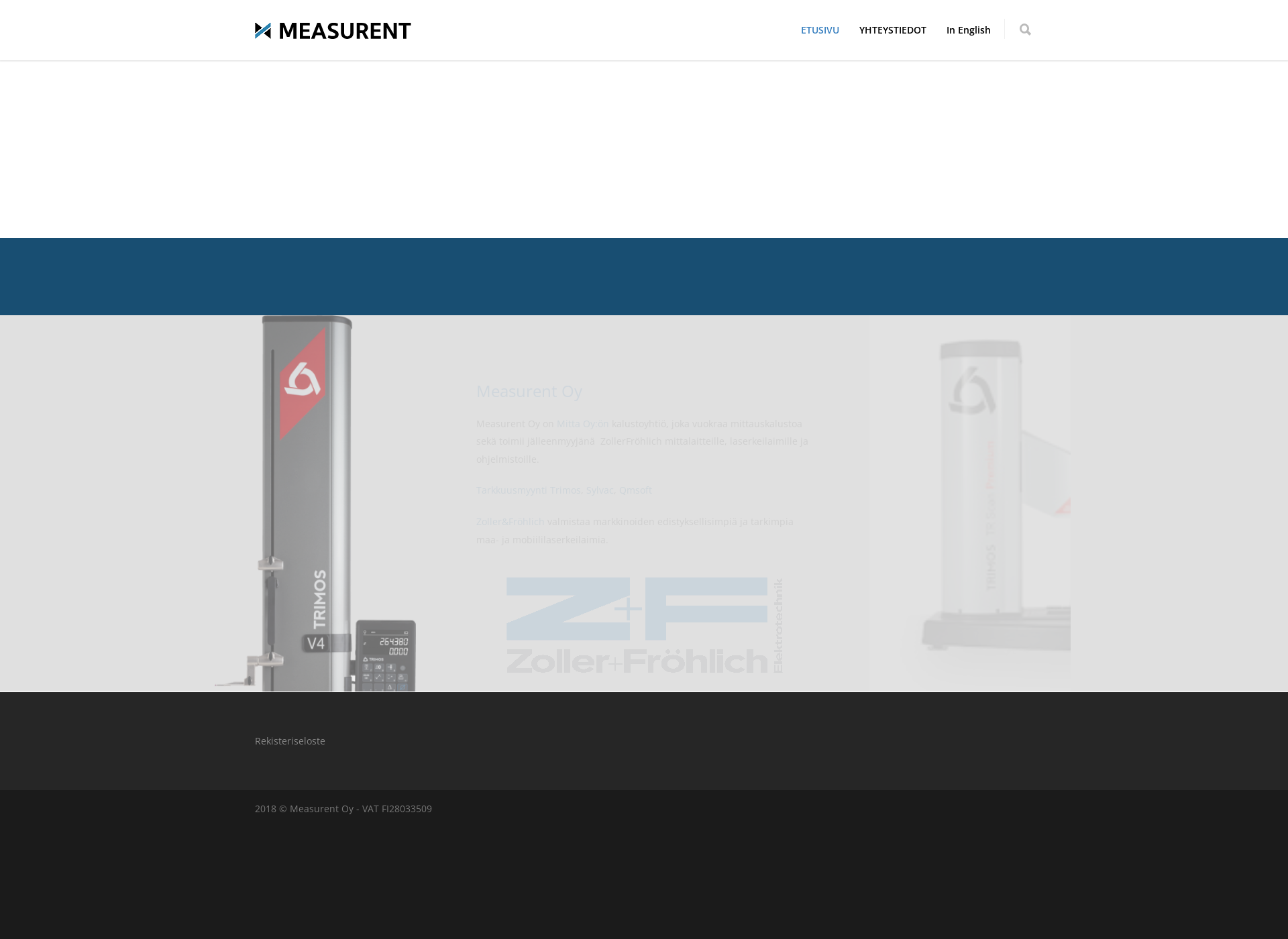 Skärmdump för measurent.fi