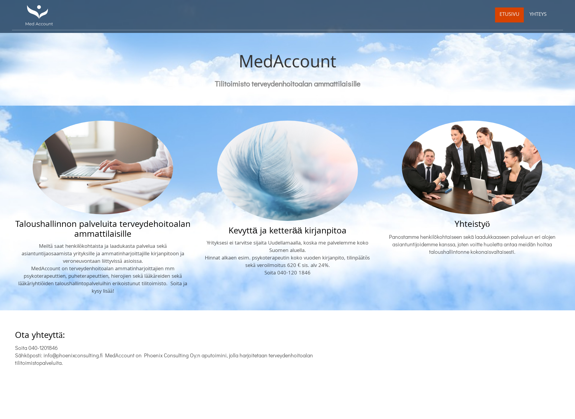 Screenshot for medaccount.fi