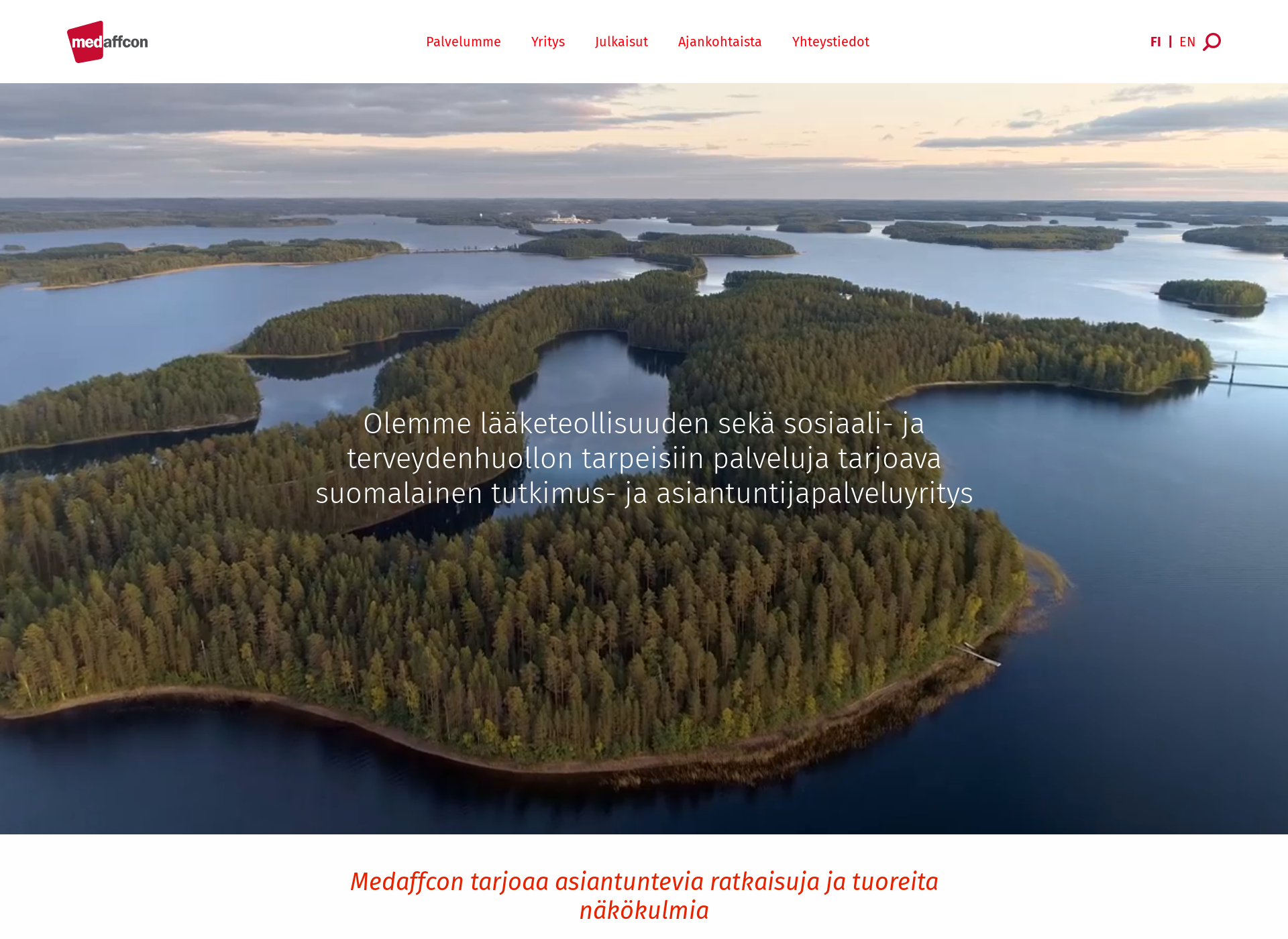 Skärmdump för medaffcon.fi