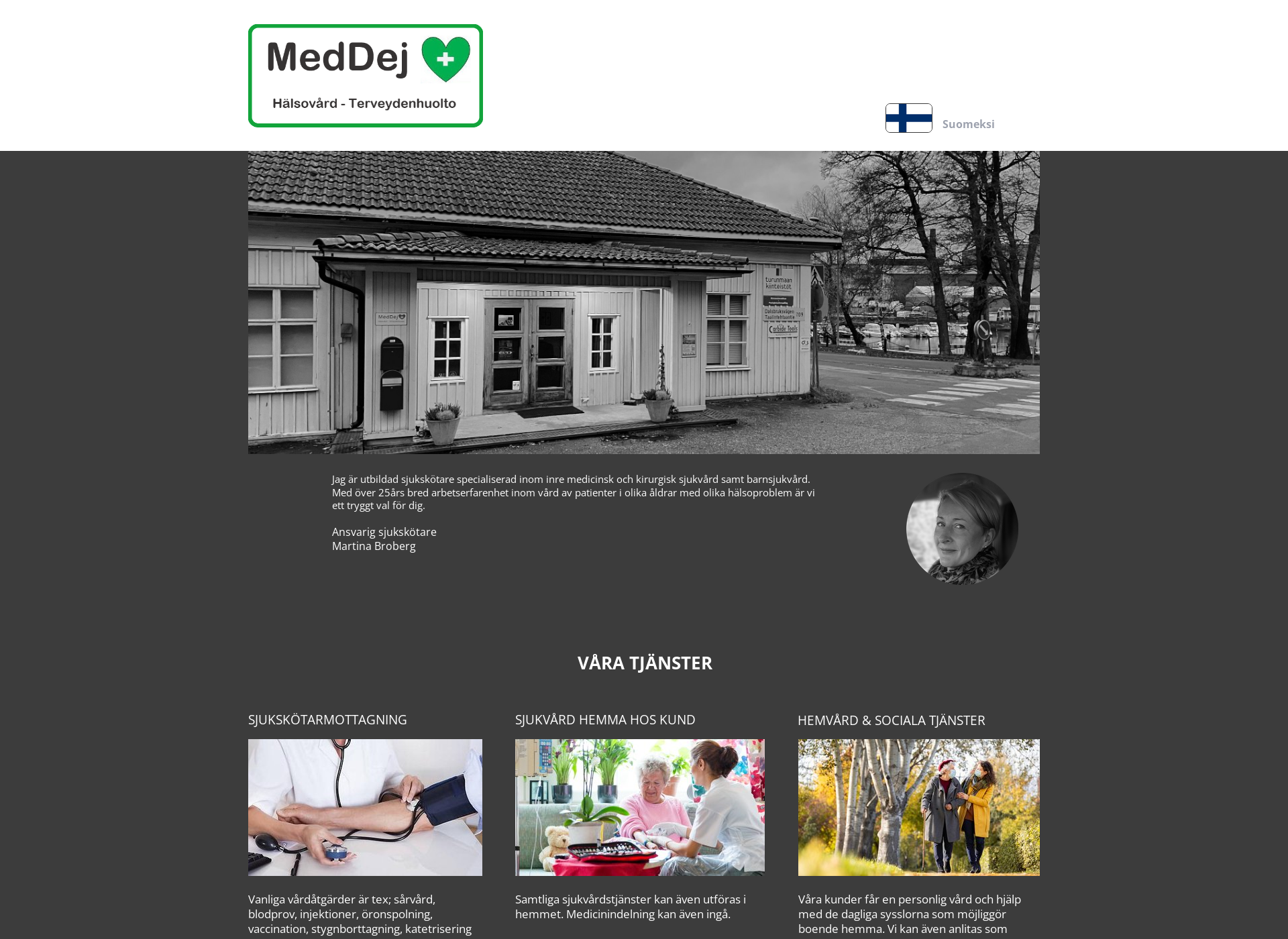 Skärmdump för meddej.fi