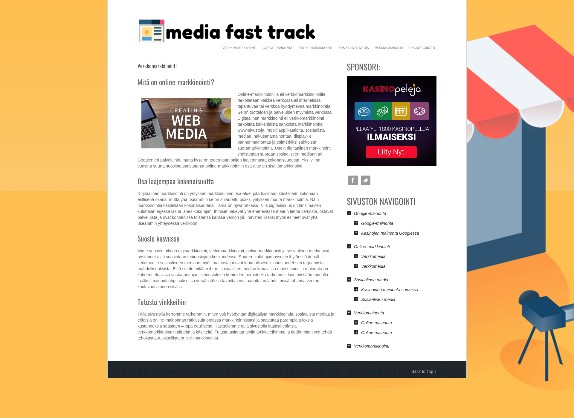 Screenshot for mediafasttrack.fi