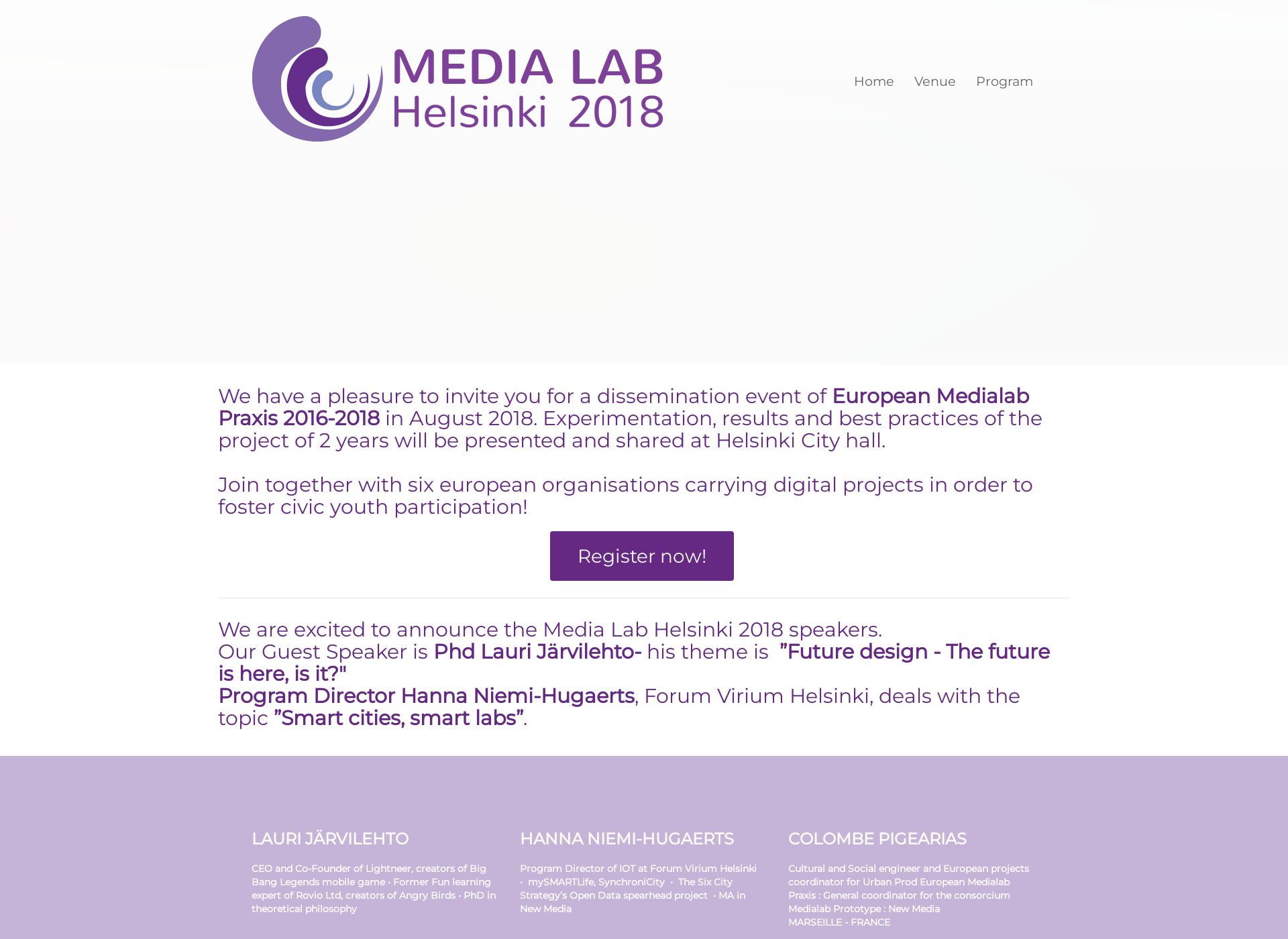 Screenshot for medialab2018.fi