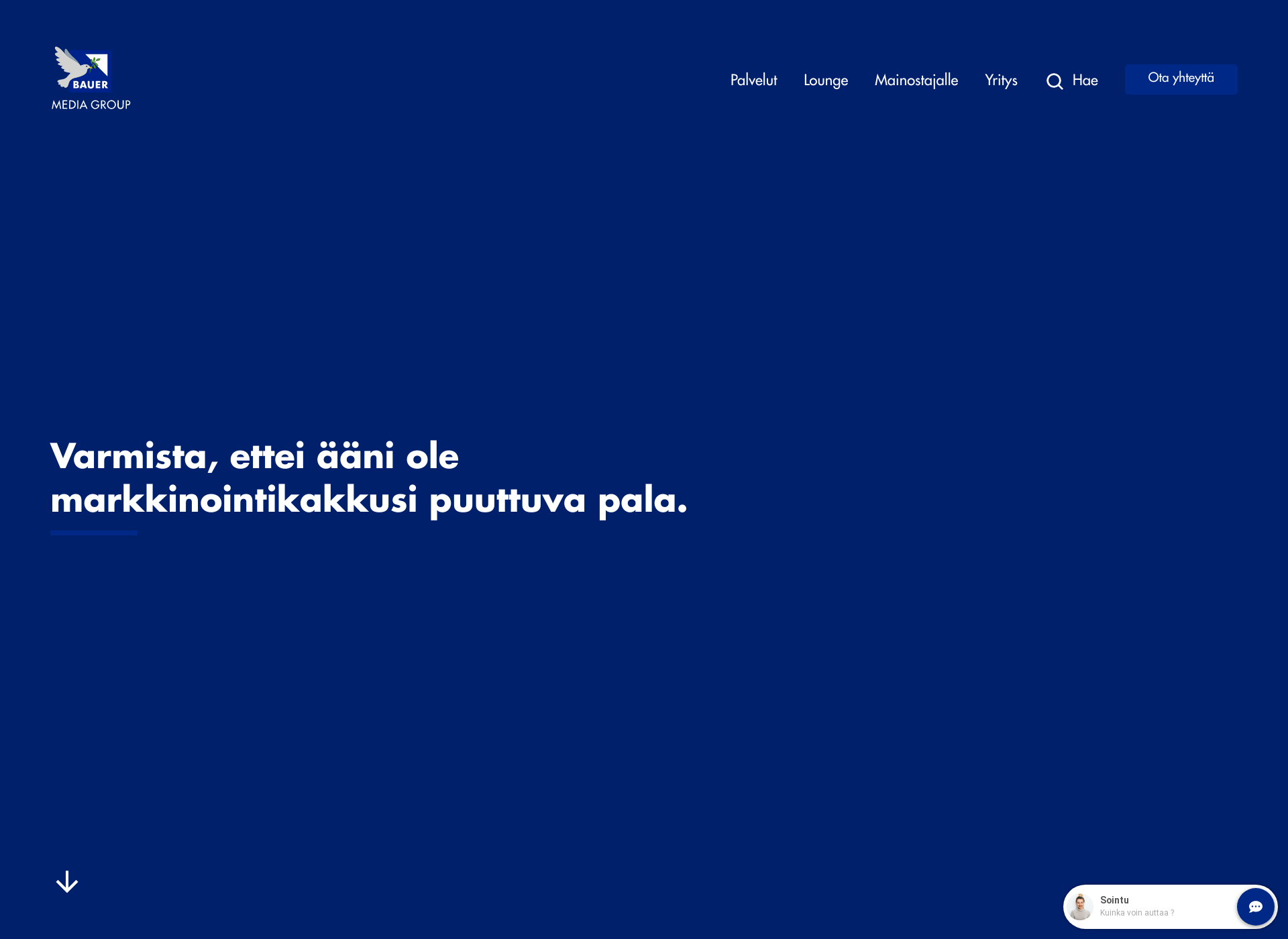 Skärmdump för mediatakojat.fi