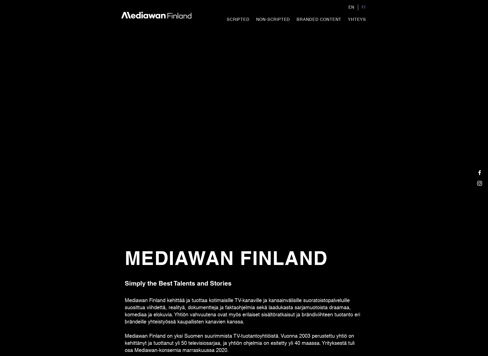 Skärmdump för mediawan.fi