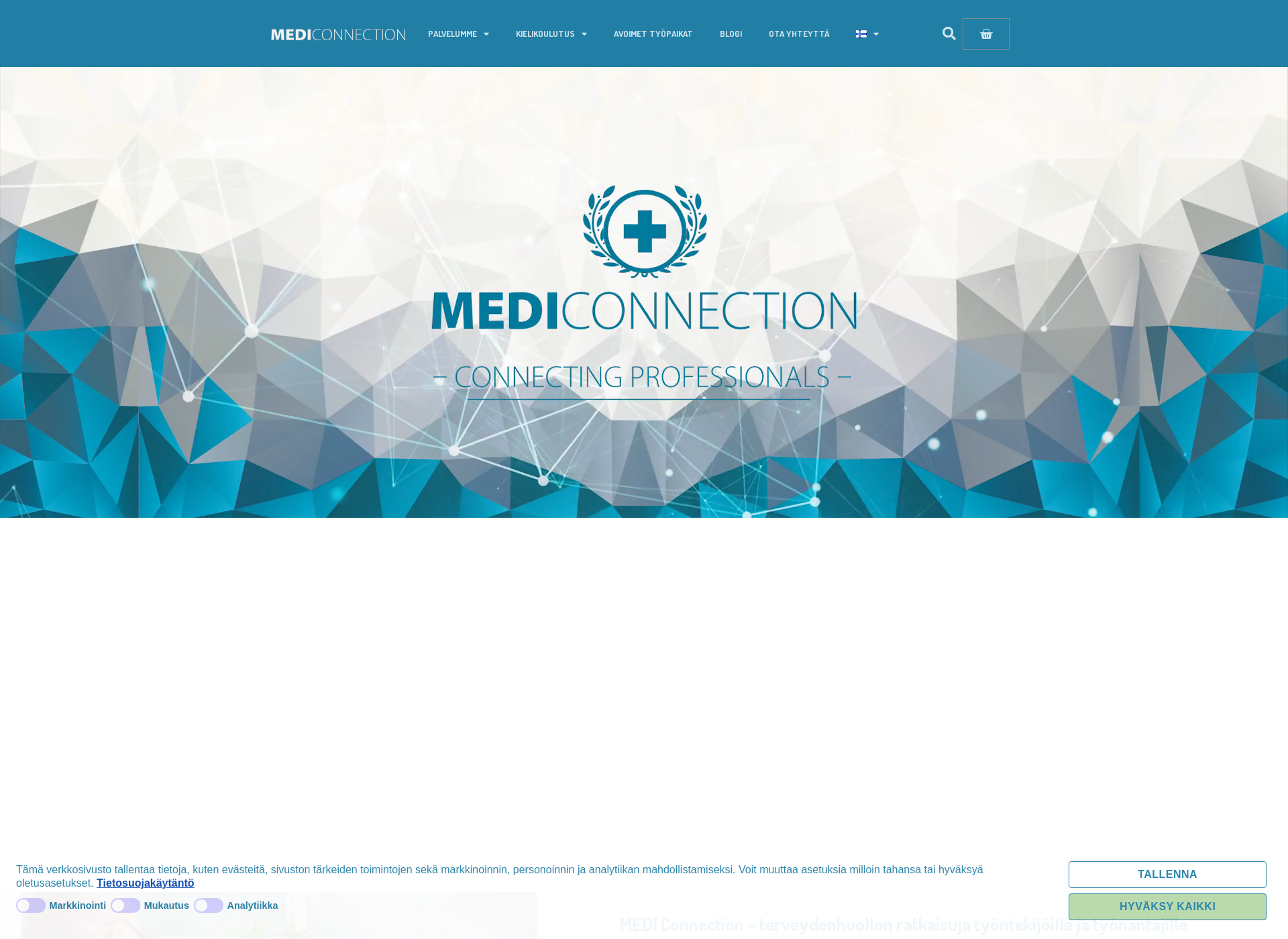 Skärmdump för mediconnection.fi