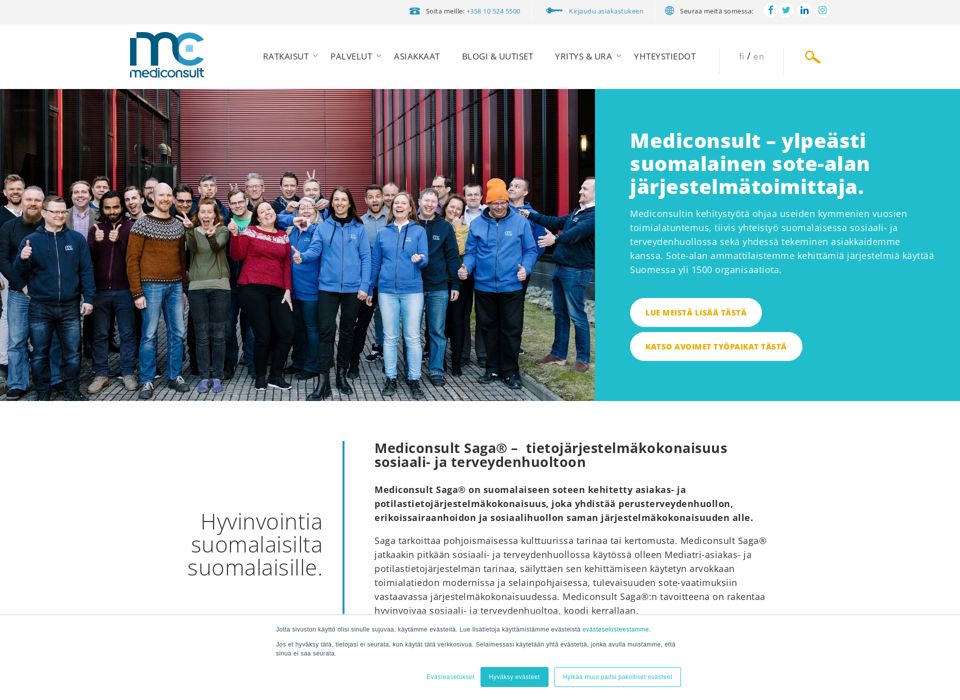 Skärmdump för mediconsult.fi