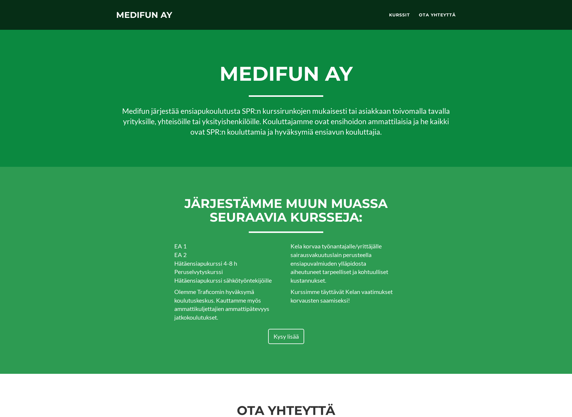 Skärmdump för medifun.fi