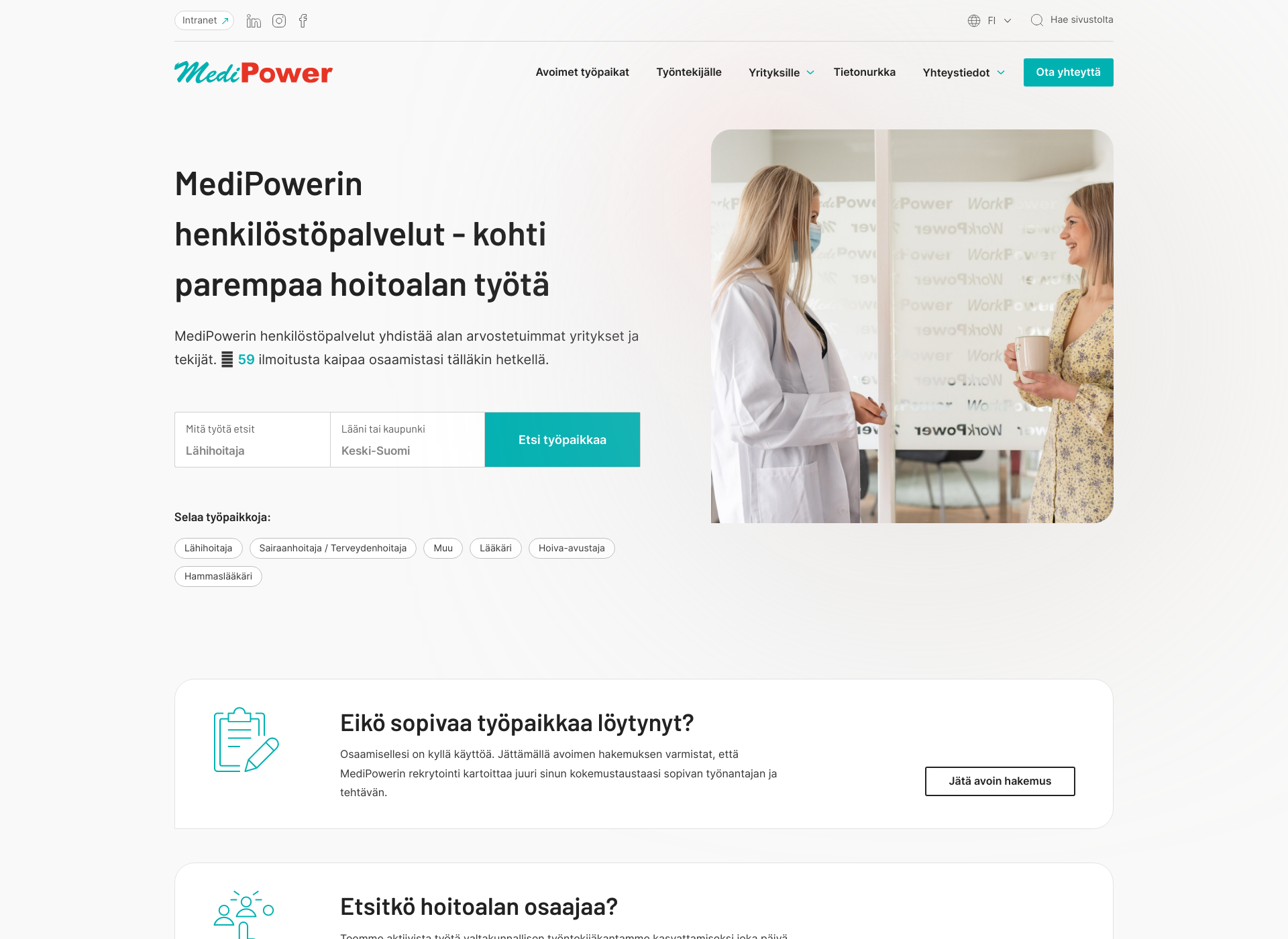 Screenshot for medipower.fi