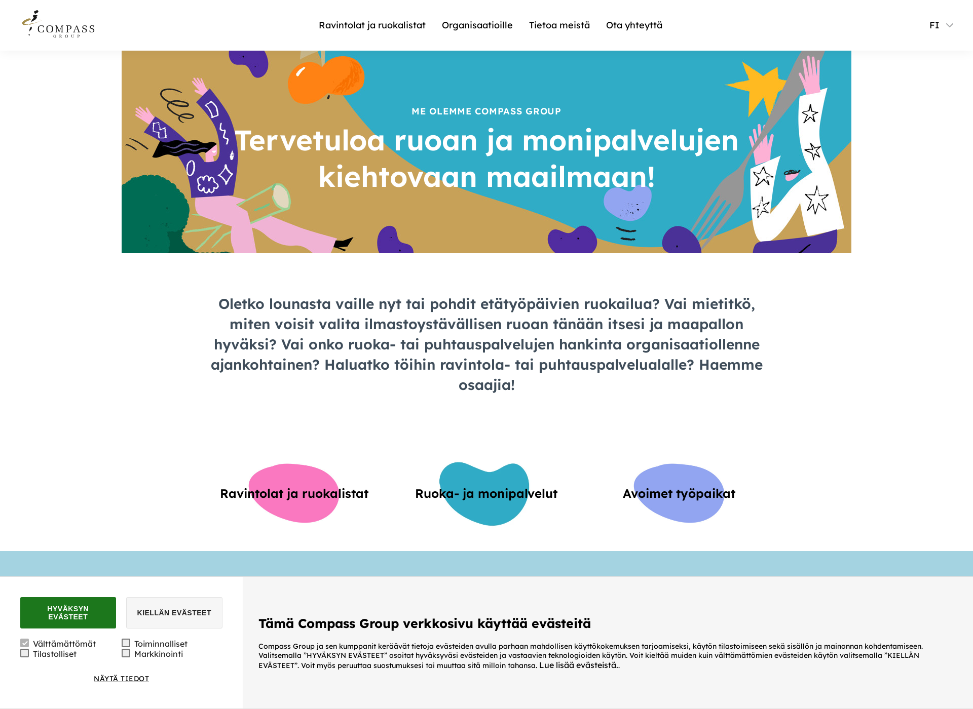 Skärmdump för medirest.fi