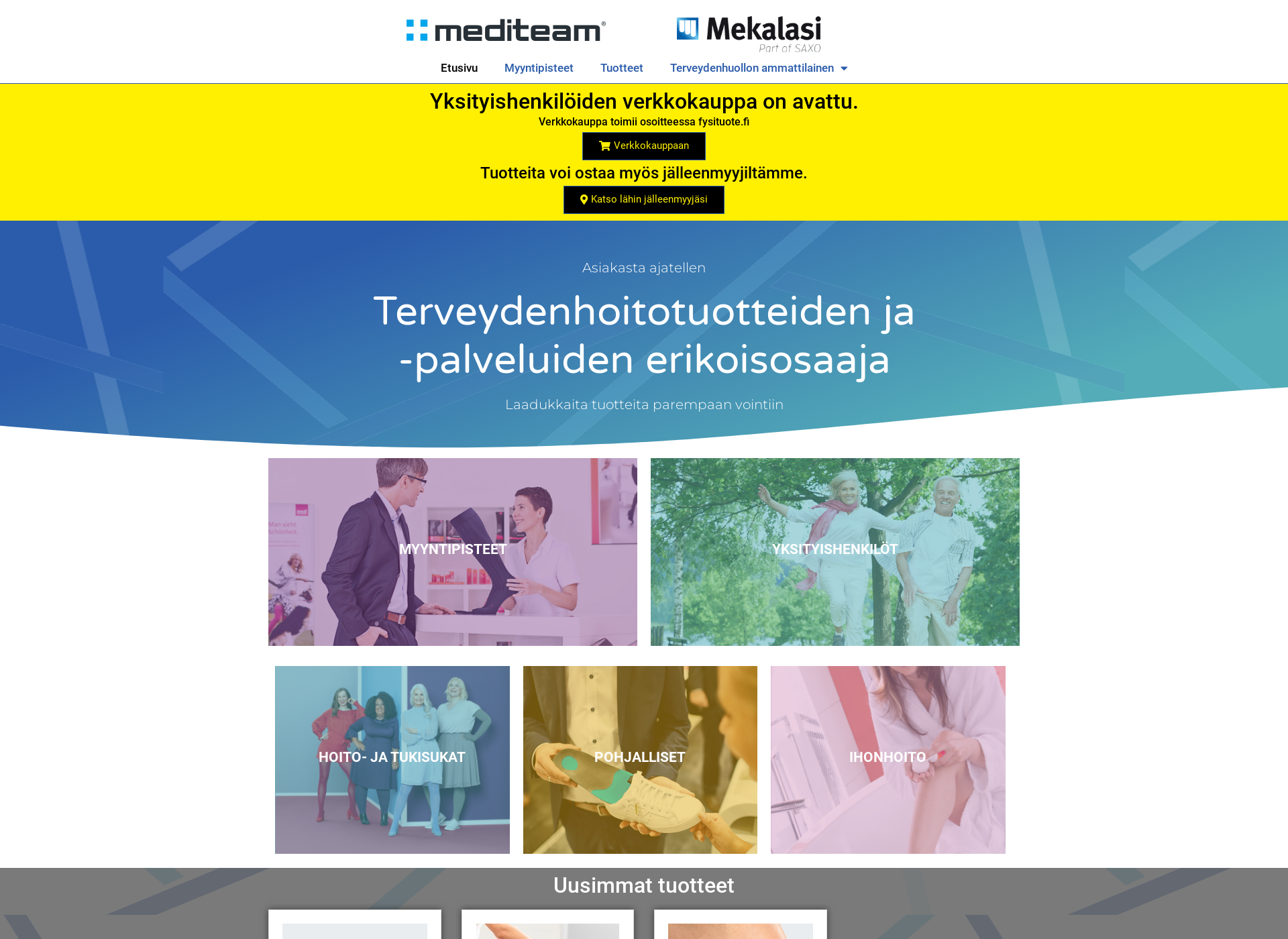 Screenshot for mediteam.fi