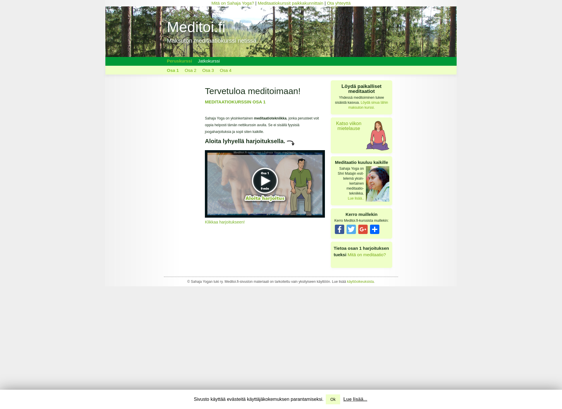 Screenshot for meditoi.fi
