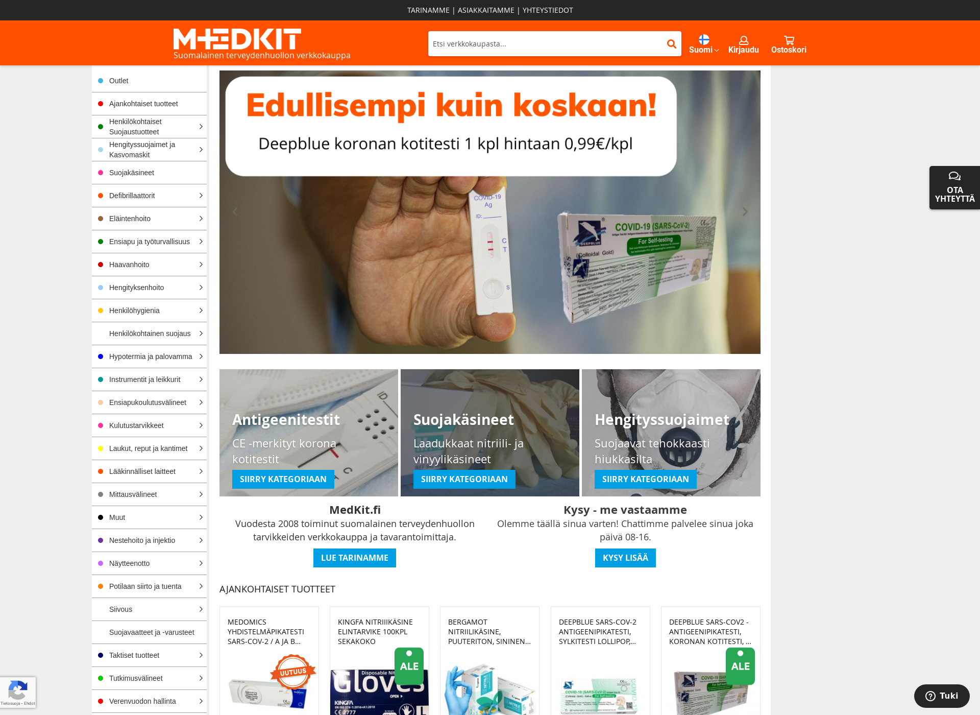 Skärmdump för medkit.fi