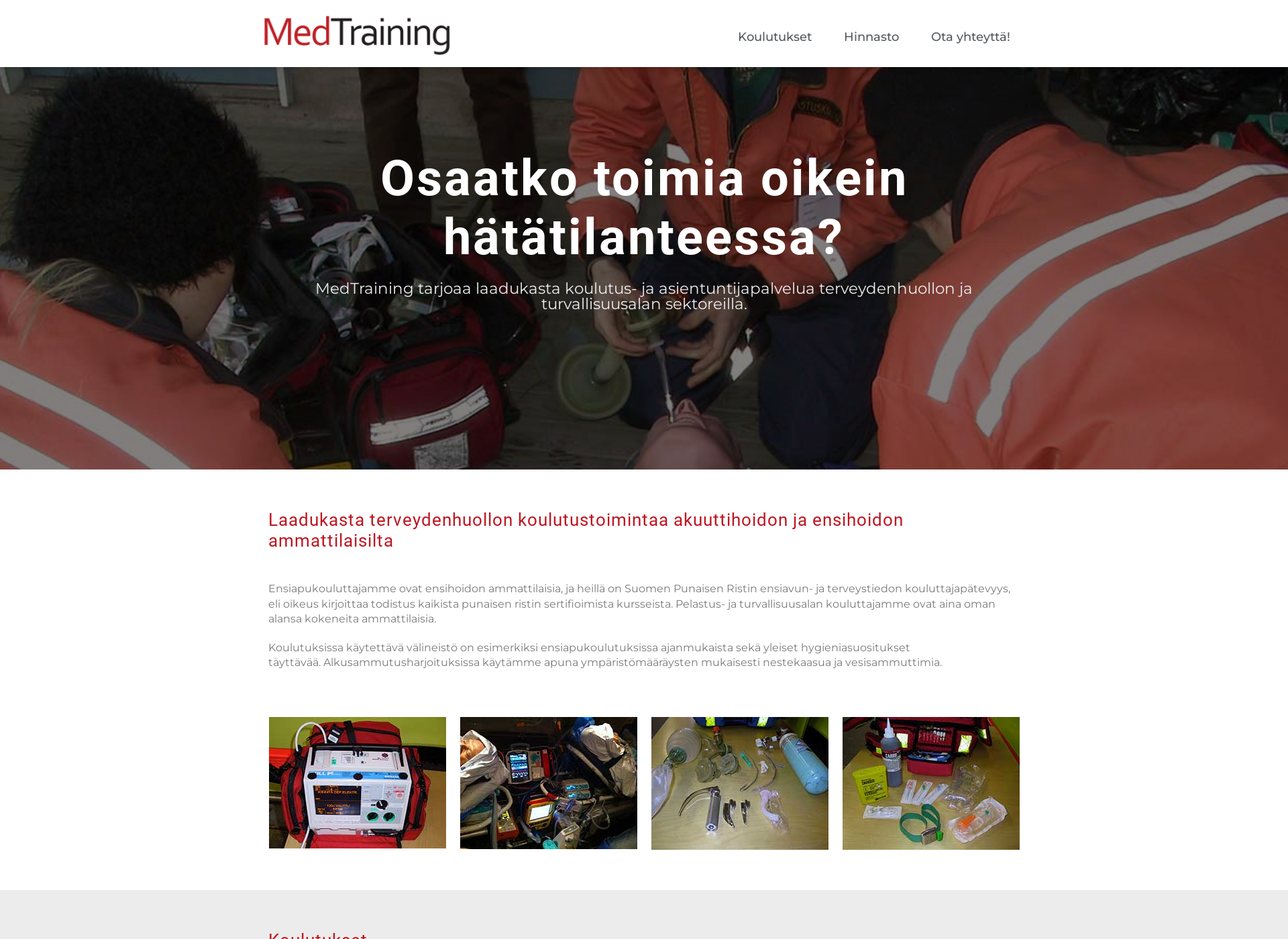 Screenshot for medtraining.fi