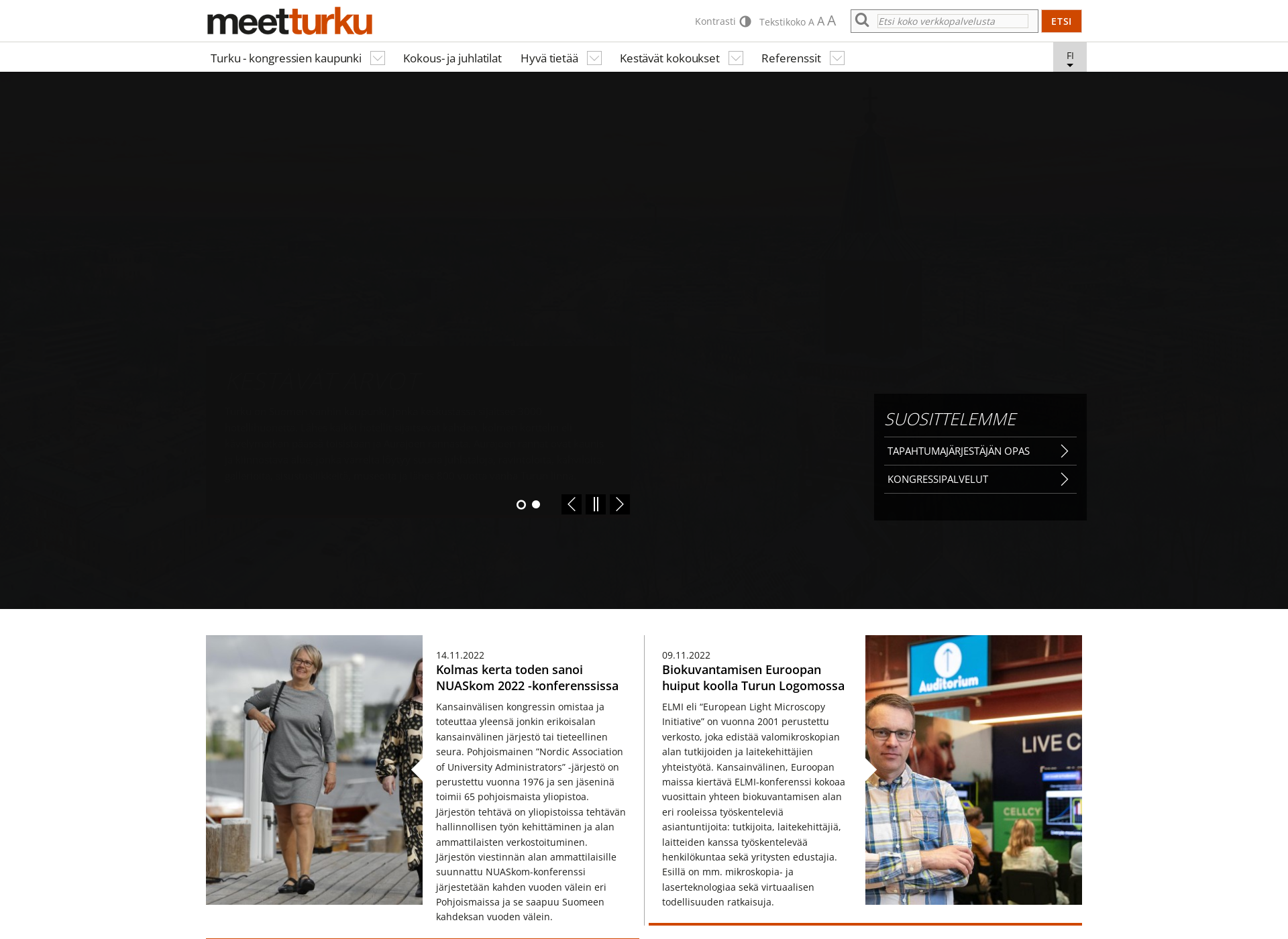 Screenshot for meetturku.fi