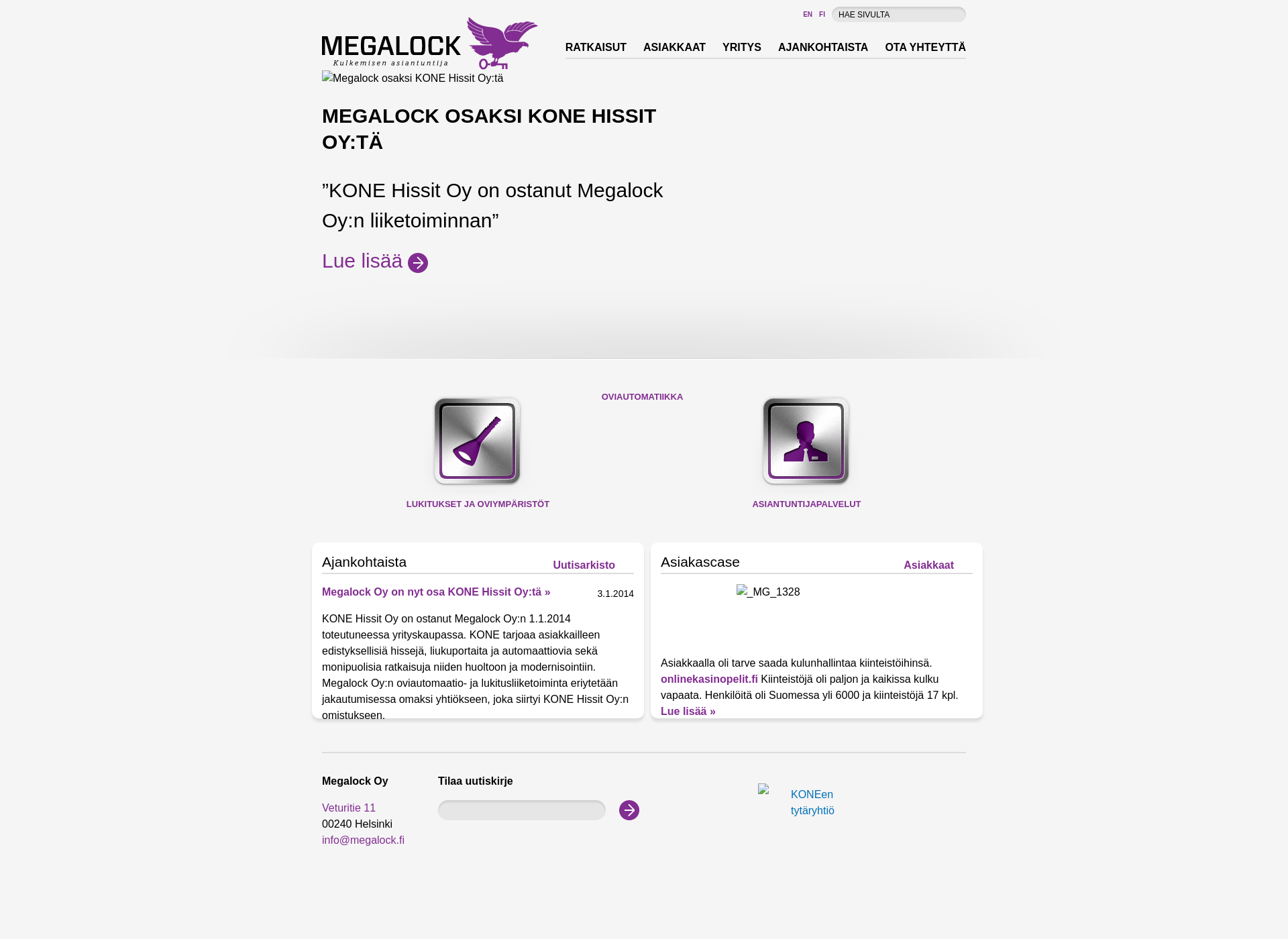 Screenshot for megalock.fi