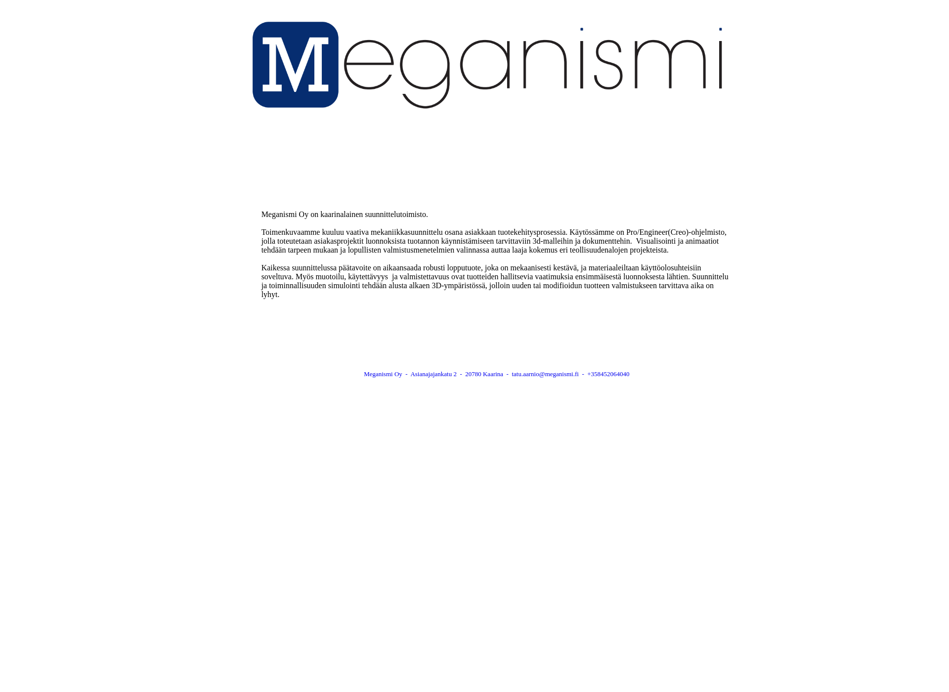 Skärmdump för meganismi.fi