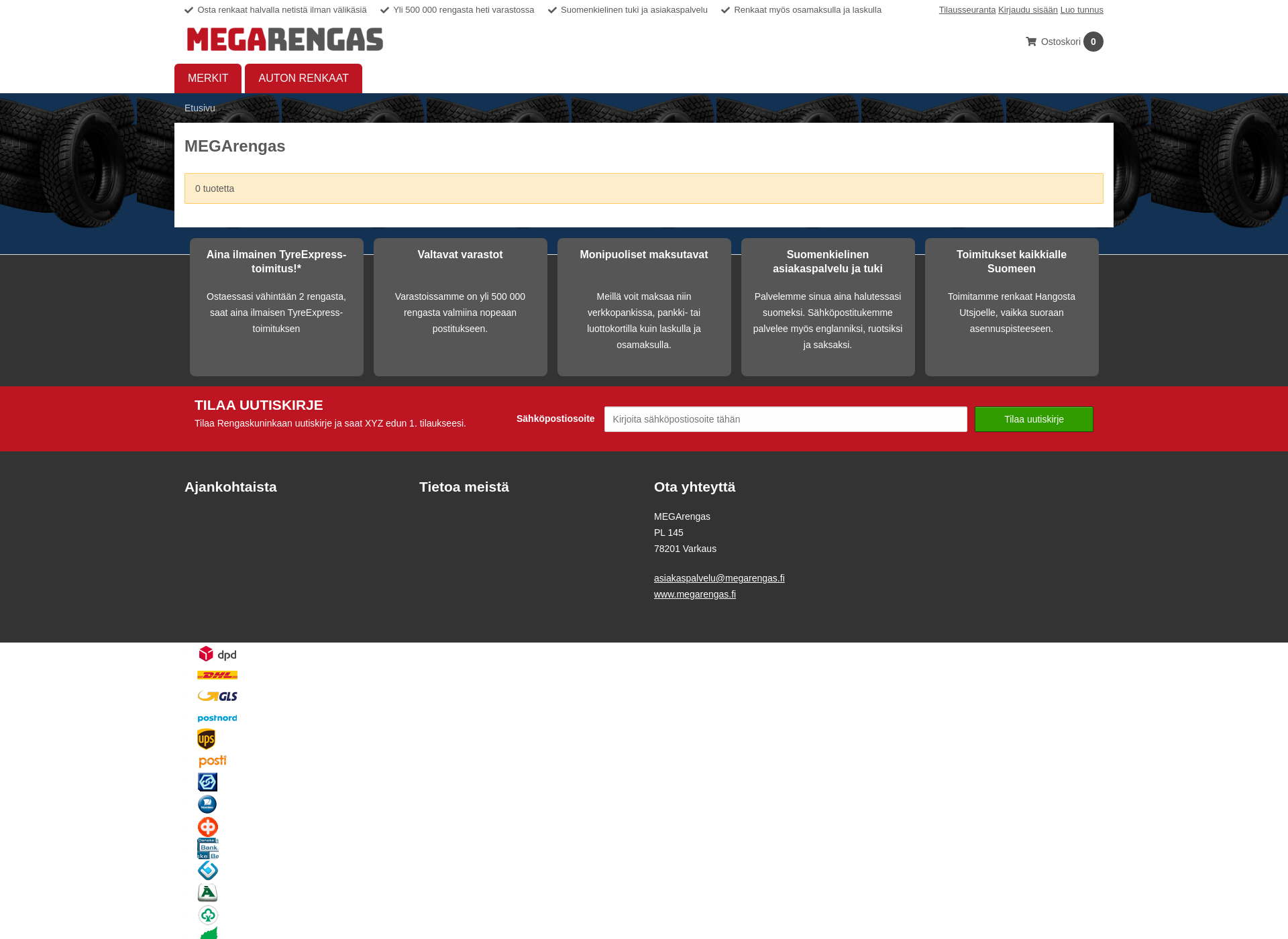Screenshot for megarengas.fi