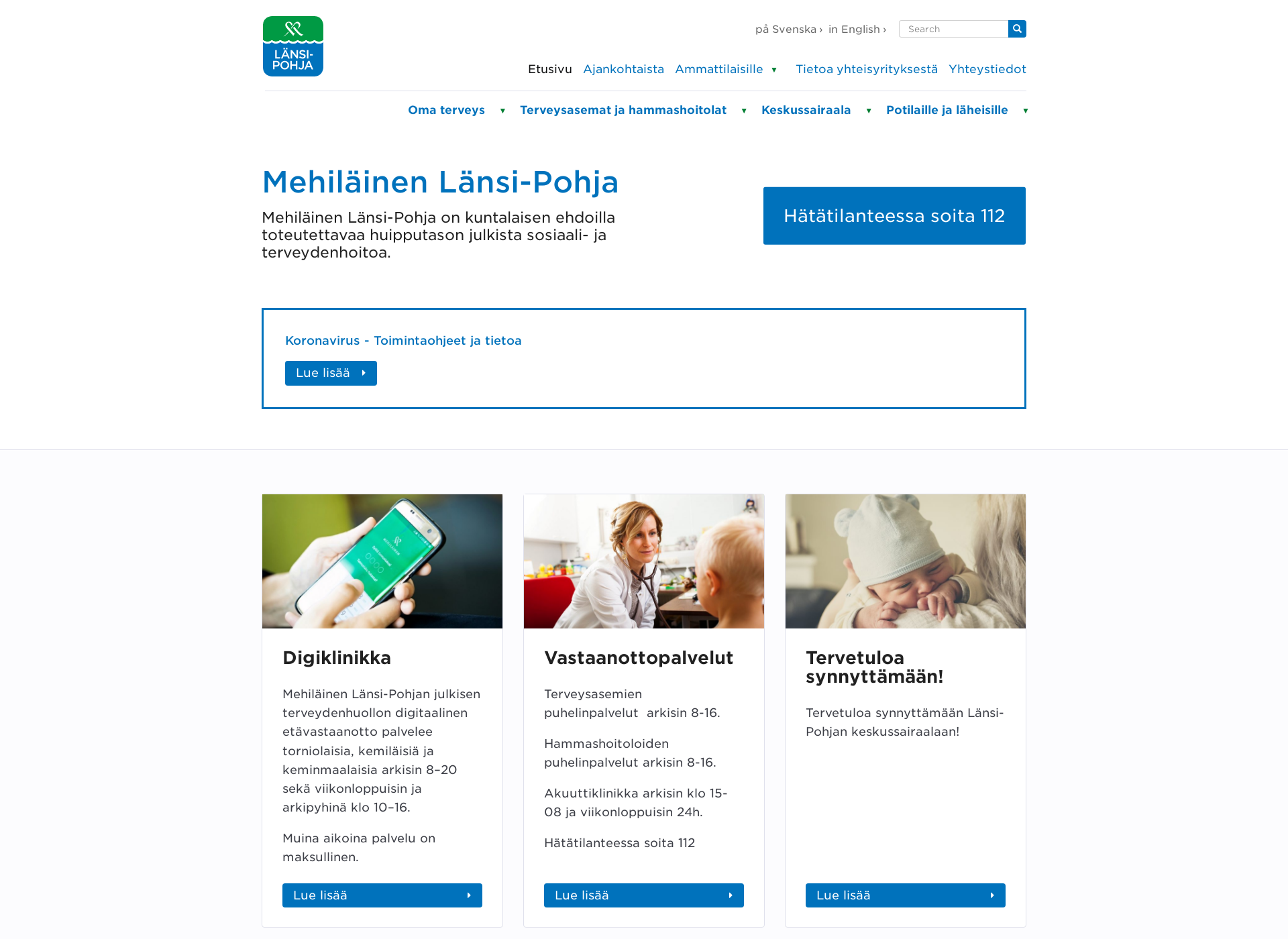 Screenshot for mehilainenlansipohja.fi