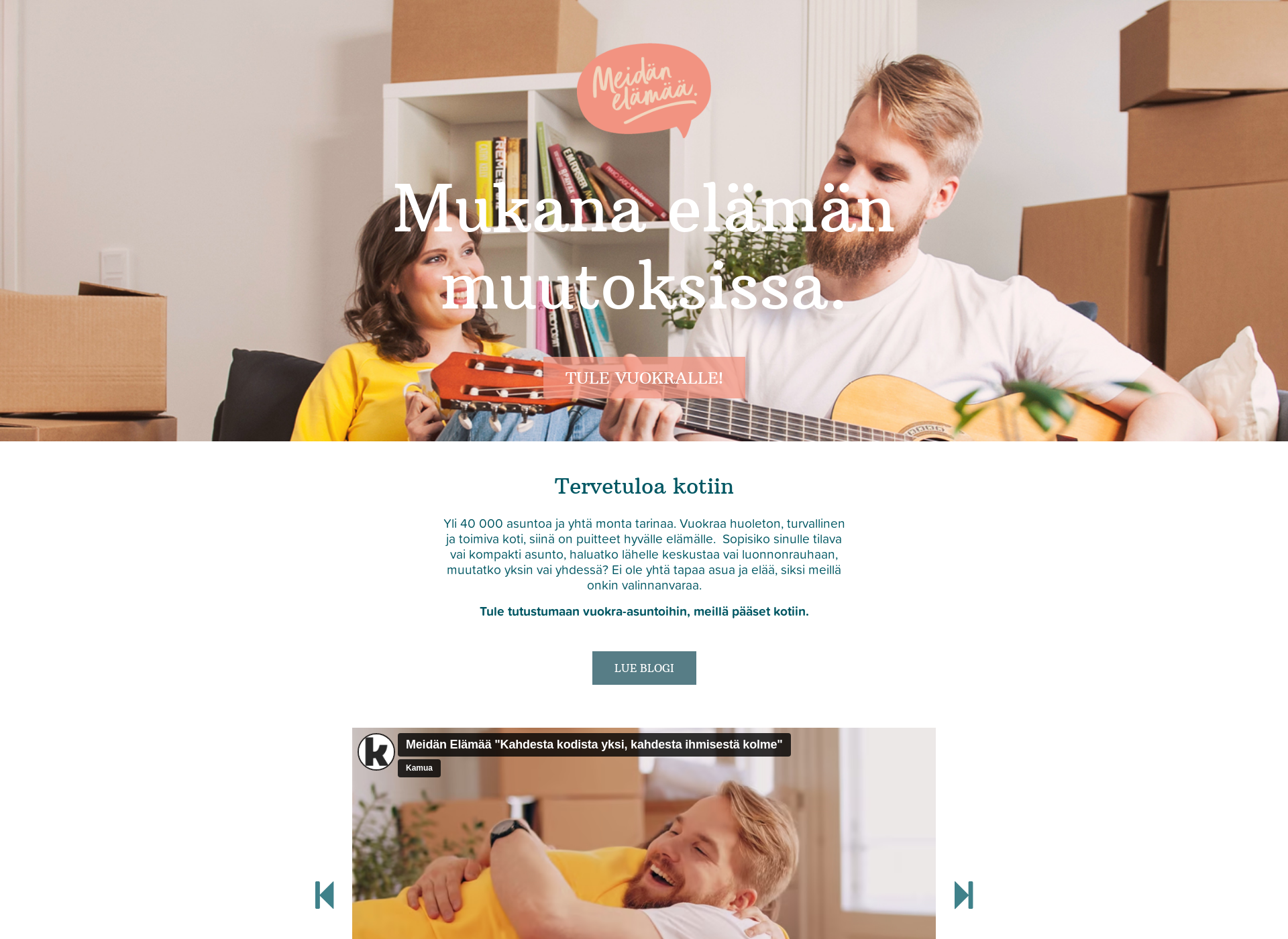 Skärmdump för meidanelamaa.fi