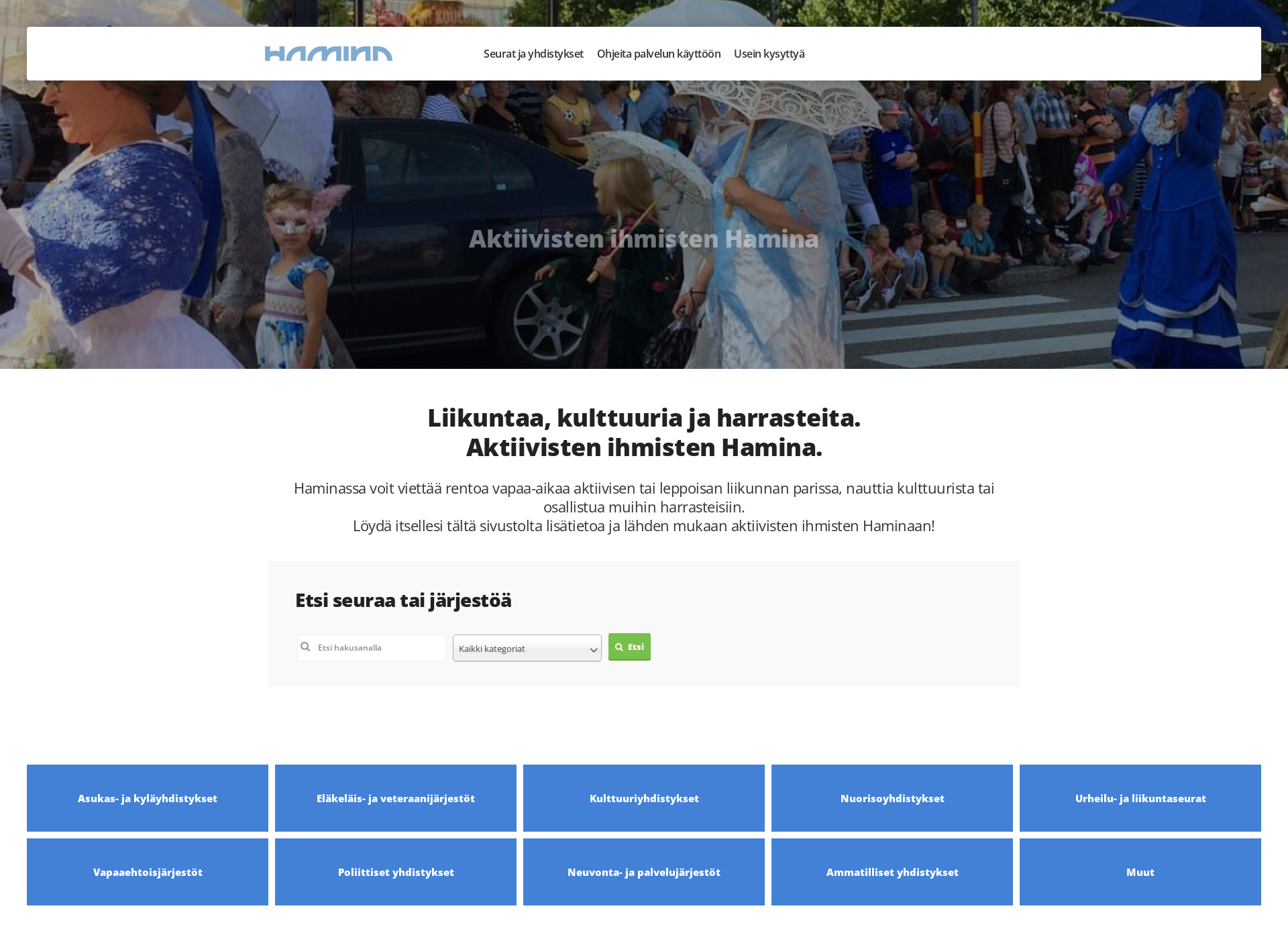 Screenshot for meidanhamina.fi