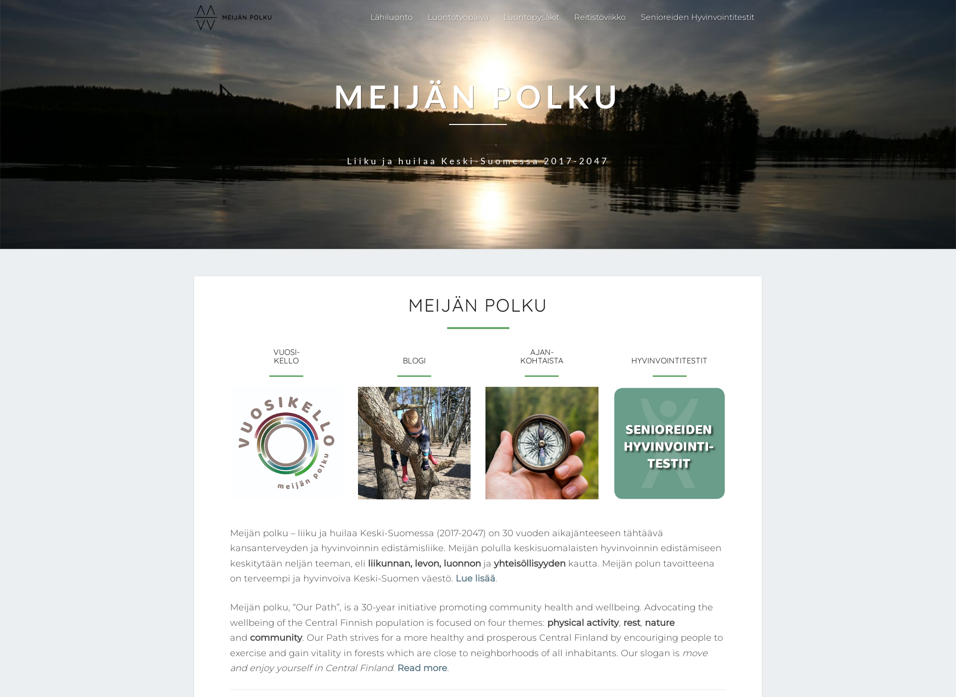 Skärmdump för meijanpolku.fi