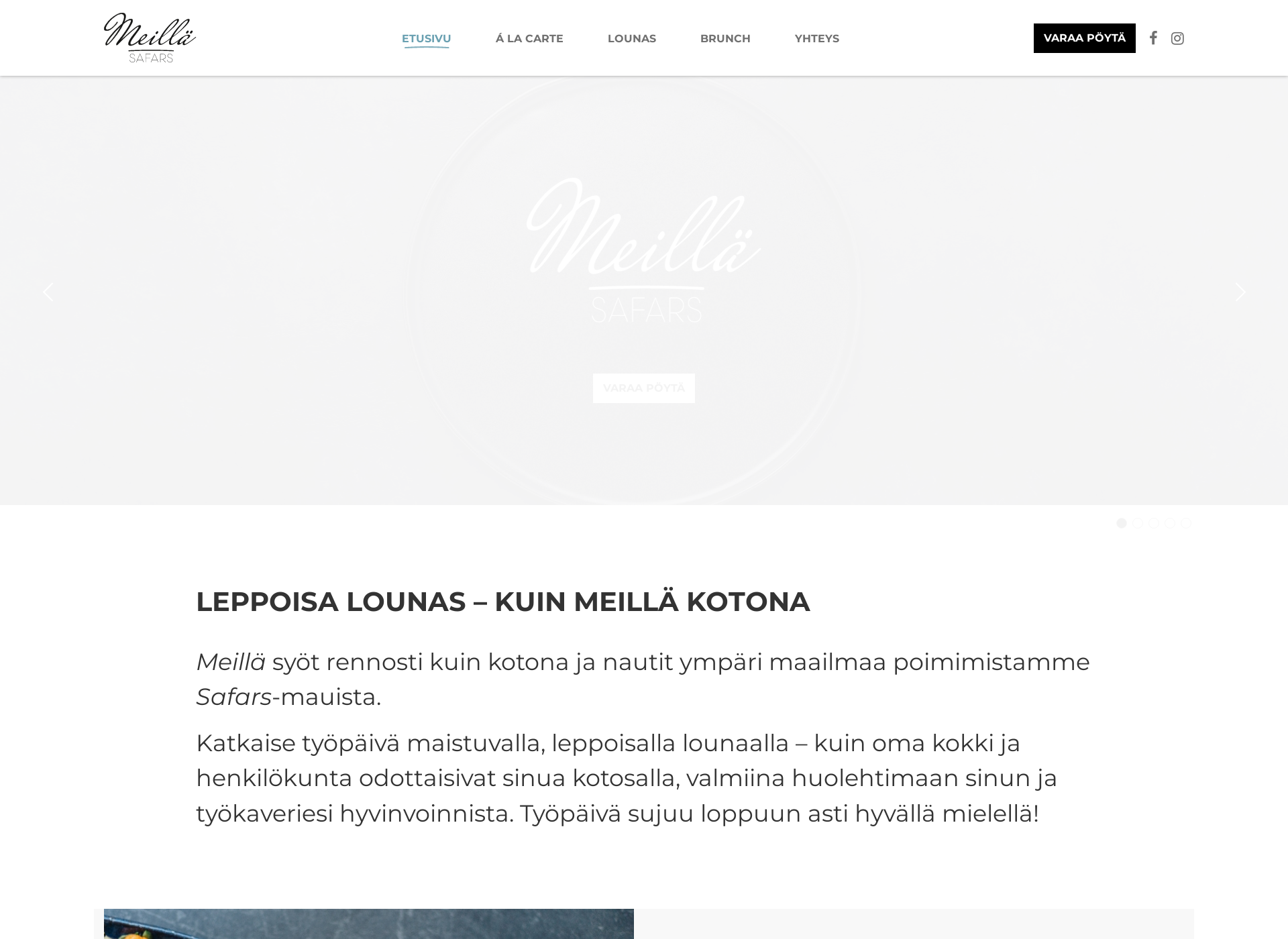 Screenshot for meilla-safars.fi