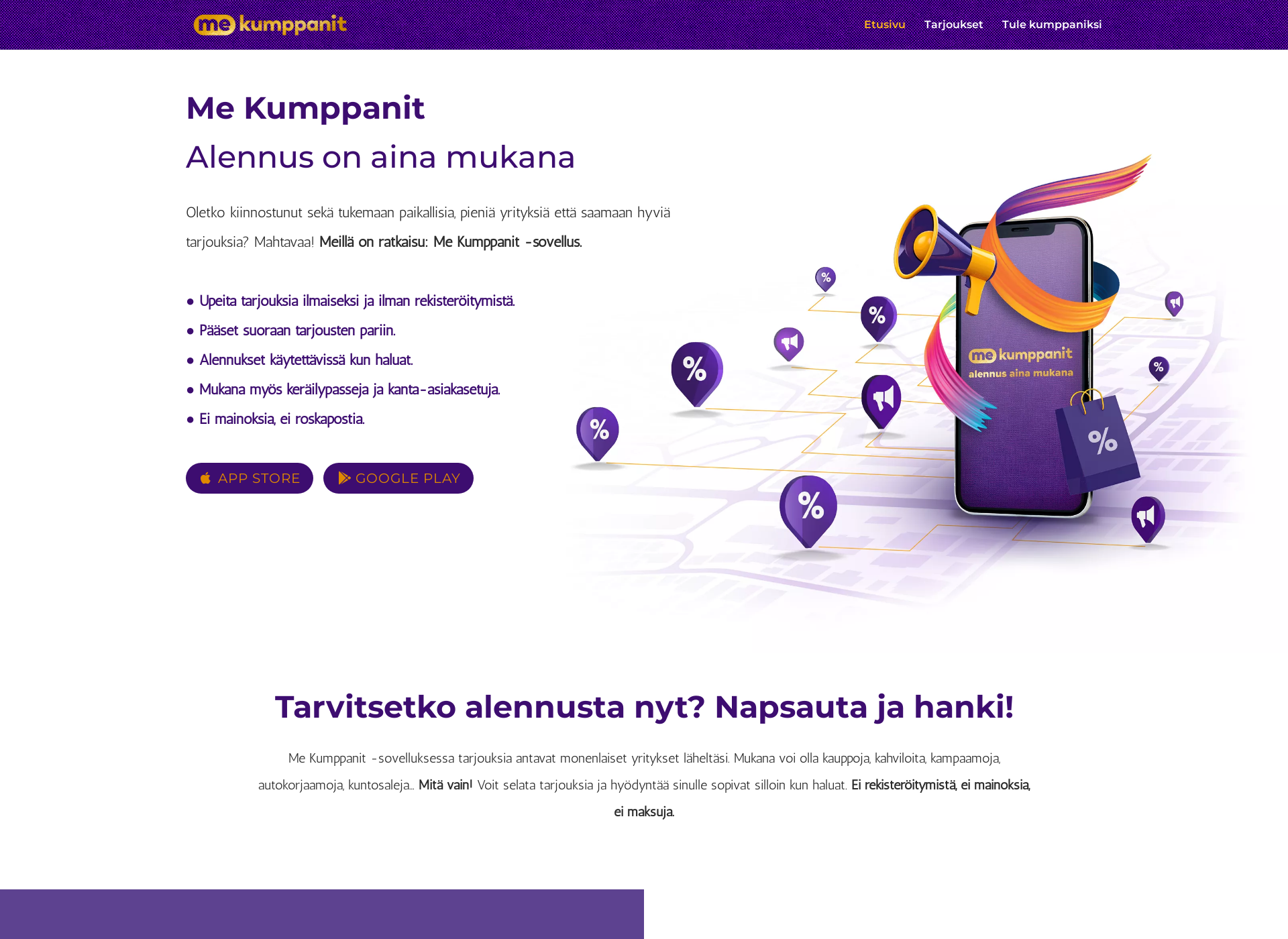 Skärmdump för mekumppanit.fi