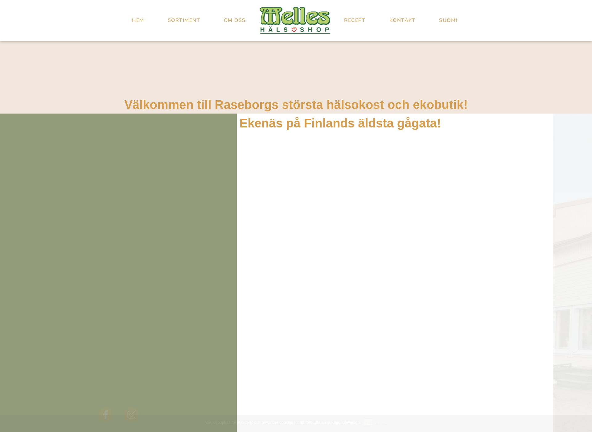 Skärmdump för melleshalsoshop.fi