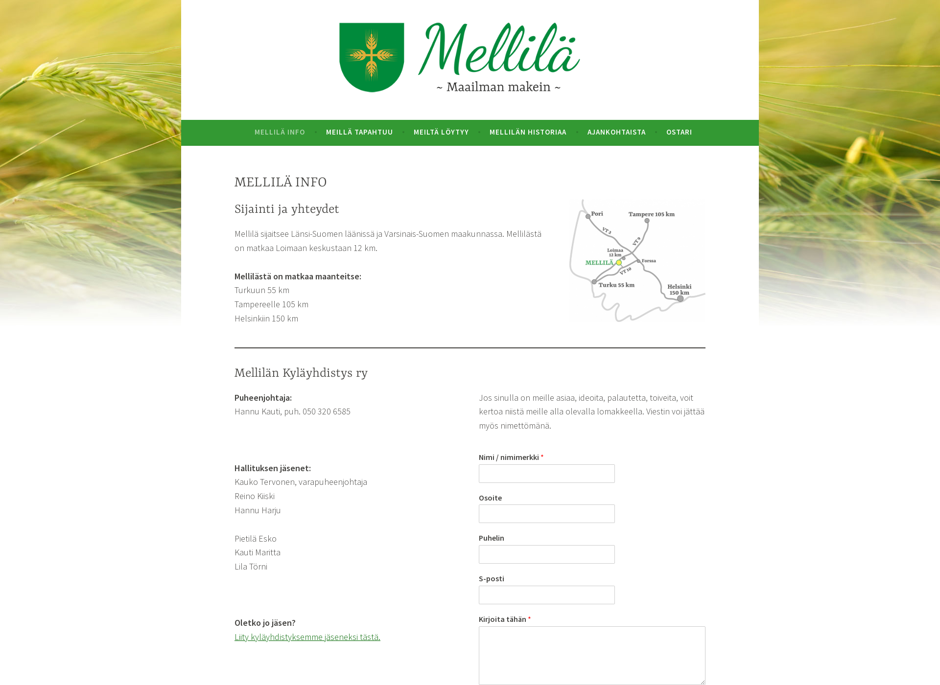 Screenshot for mellila.fi