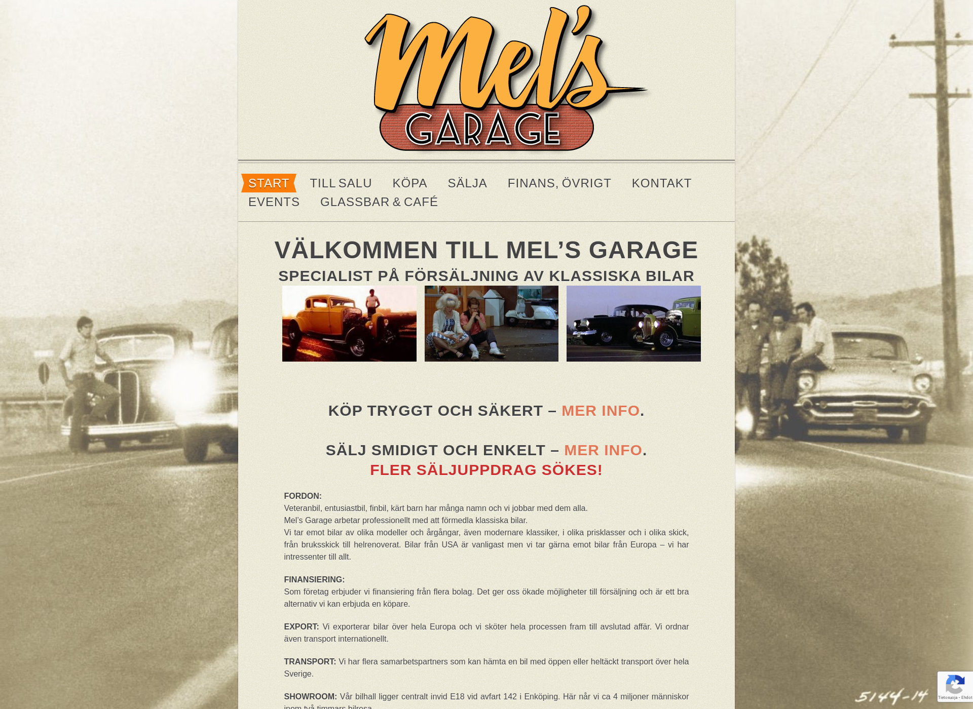 Screenshot for melsclassiccars.fi