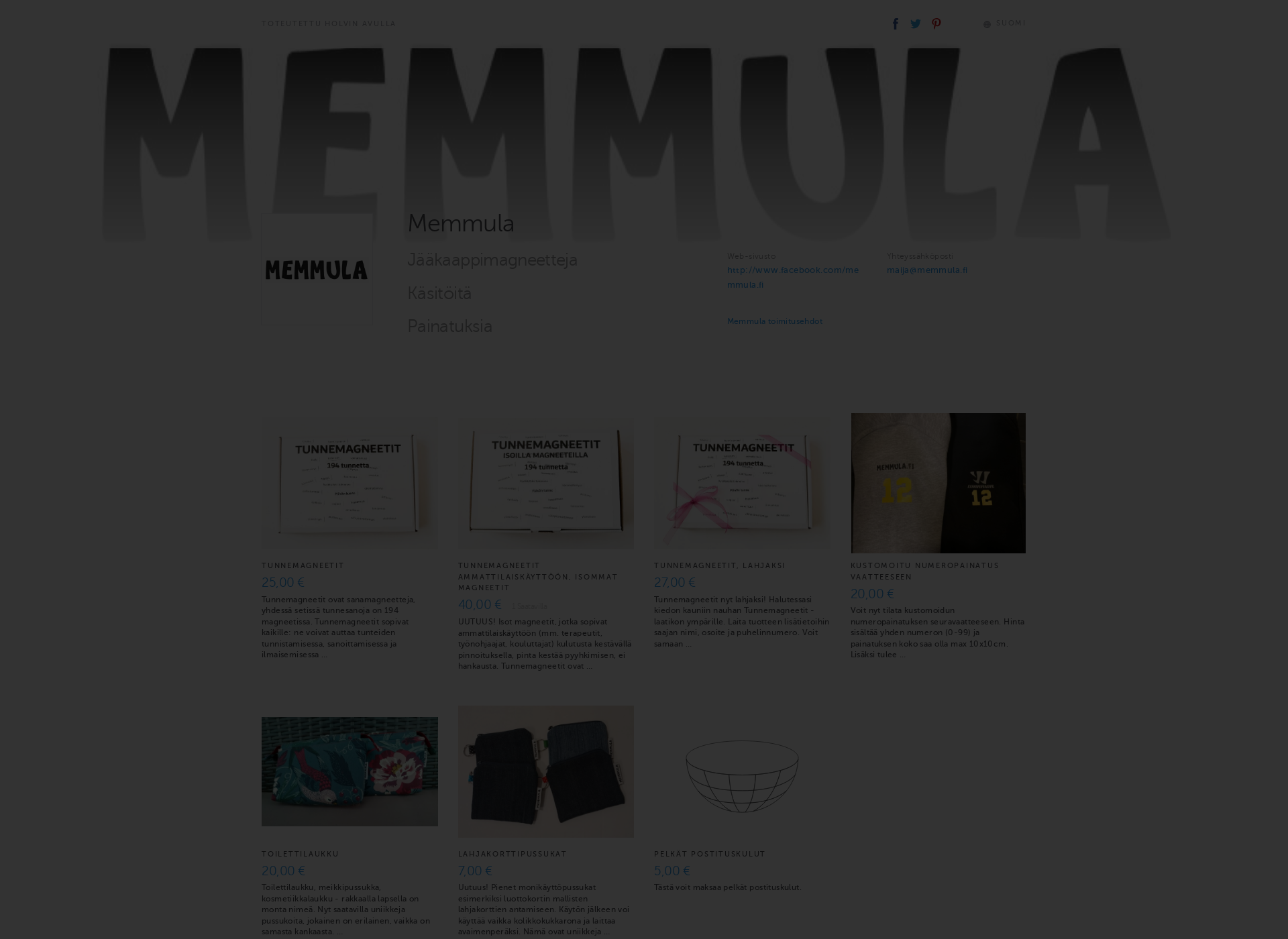 Screenshot for memmula.fi