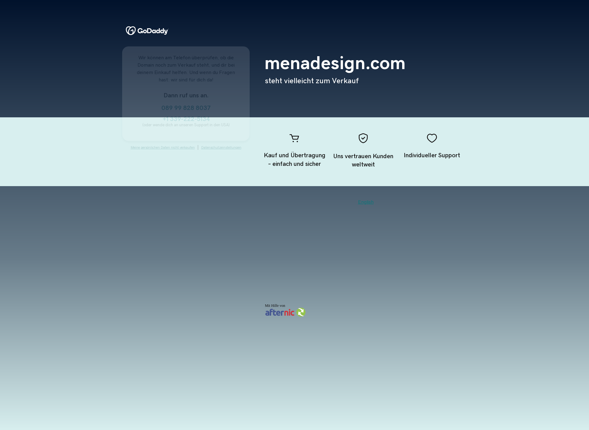 Skärmdump för menadesign.com