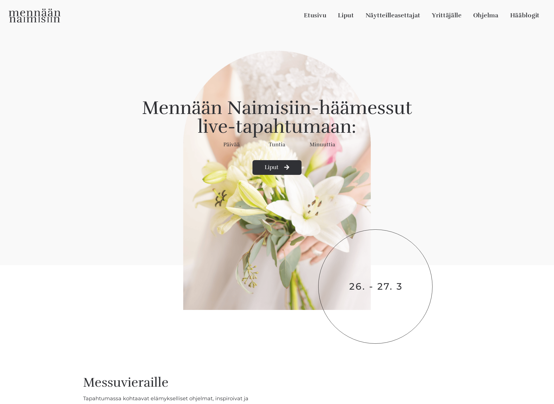 Screenshot for mennaannaimisiin.fi