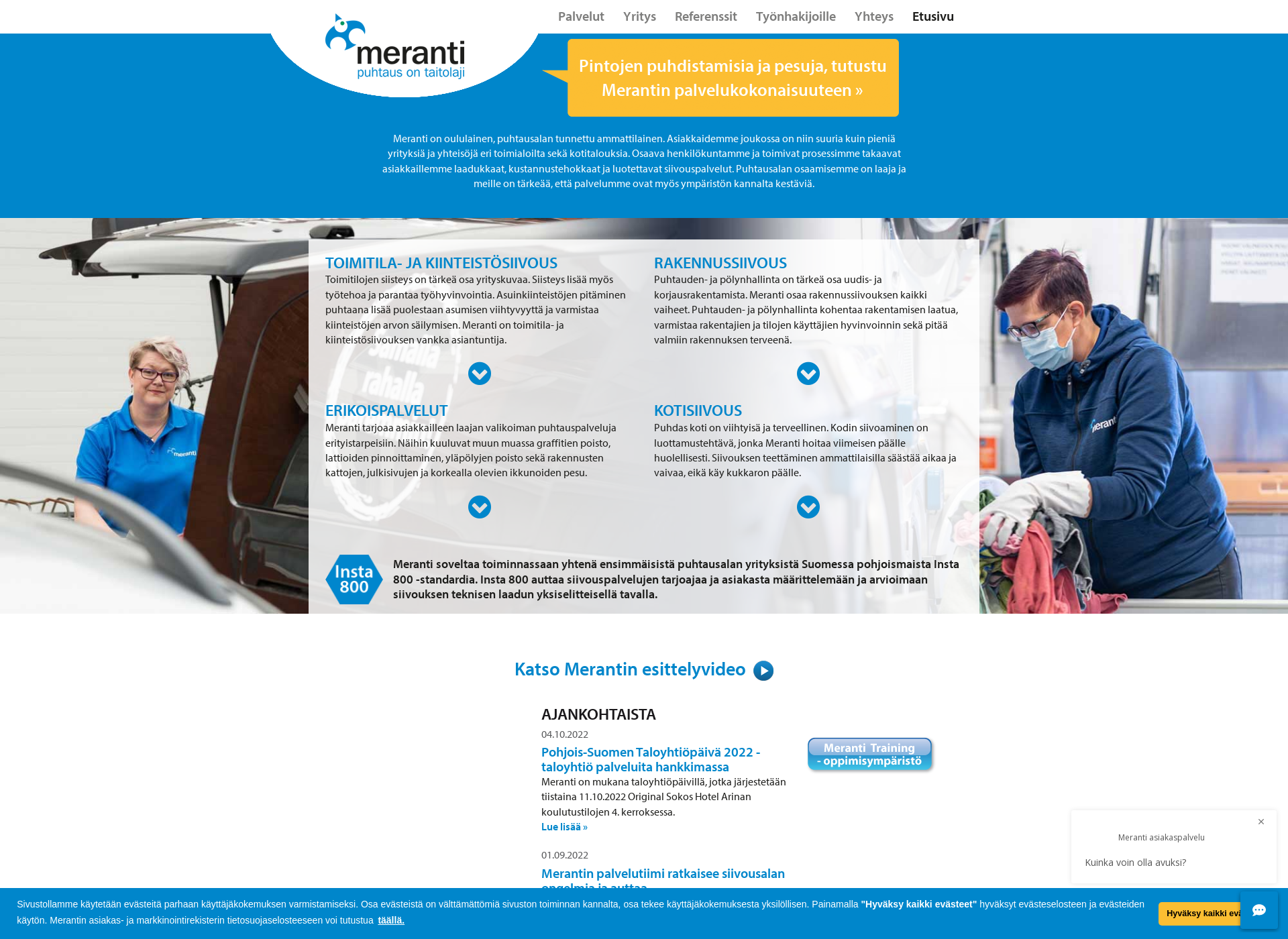 Screenshot for meranti.fi