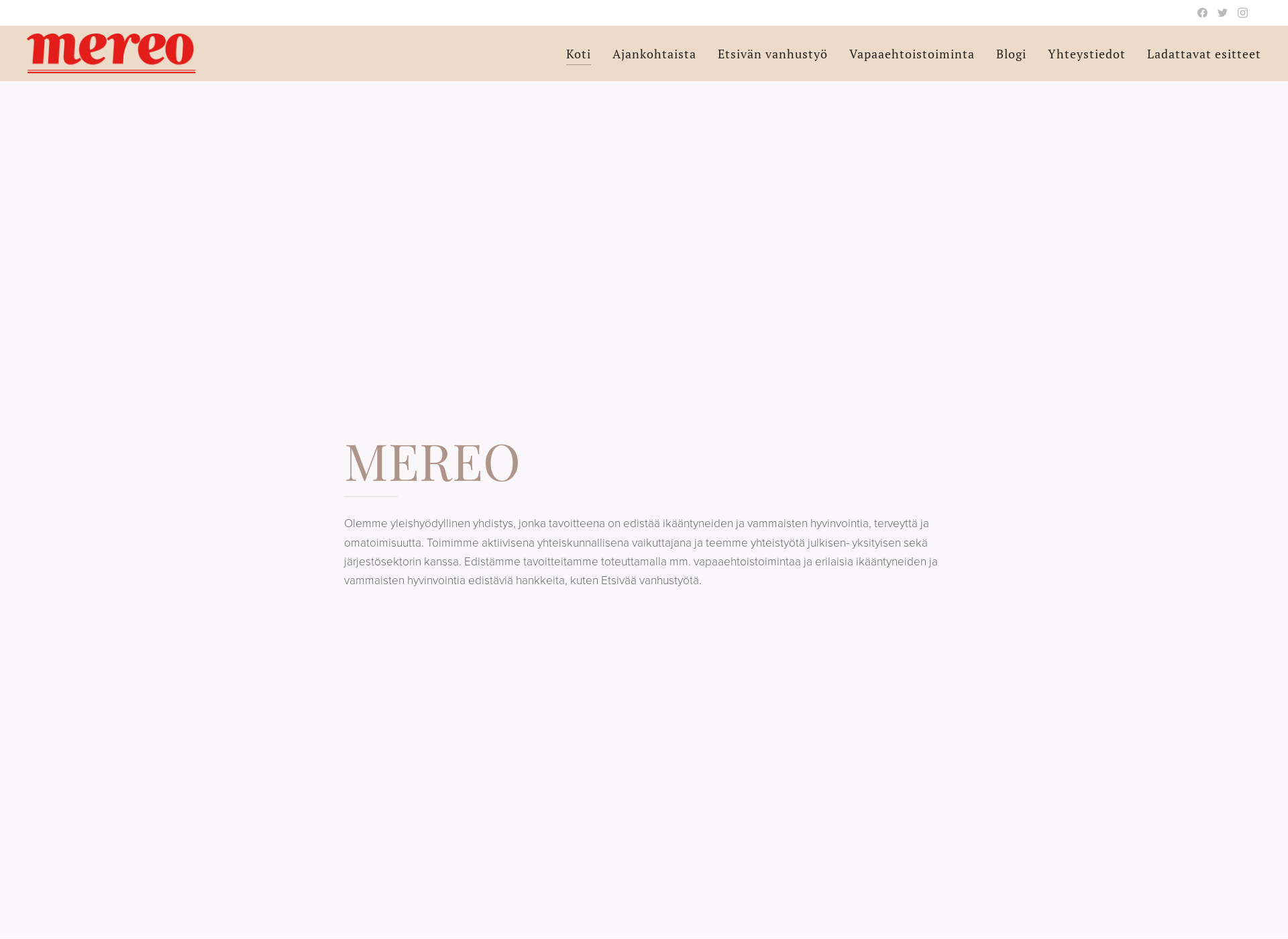 Screenshot for mereo.fi