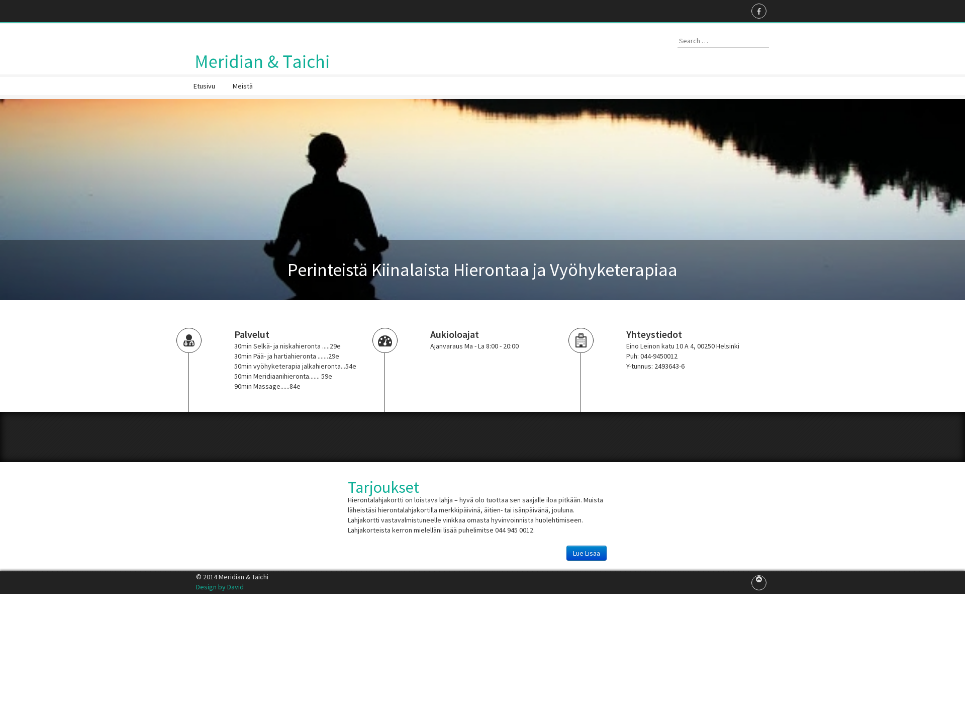 Skärmdump för meridian-taichi.fi