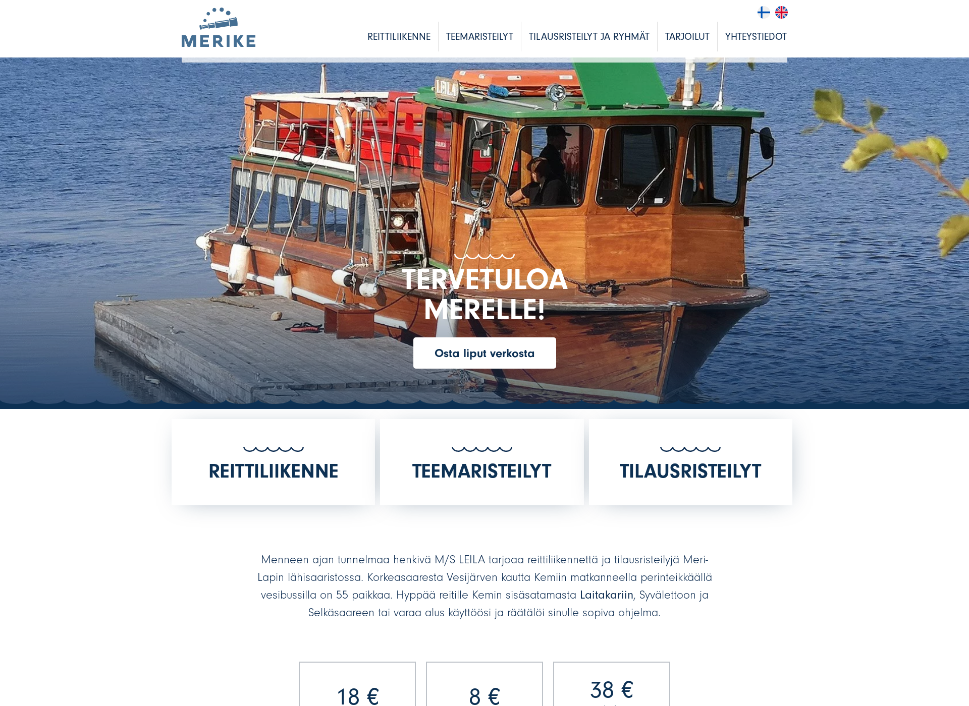 Screenshot for merike.fi