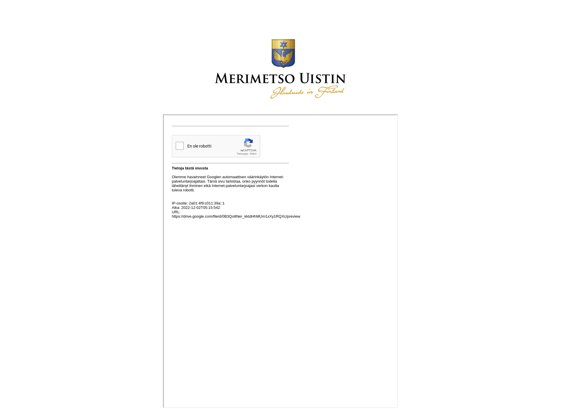 Screenshot for merimetso.fi