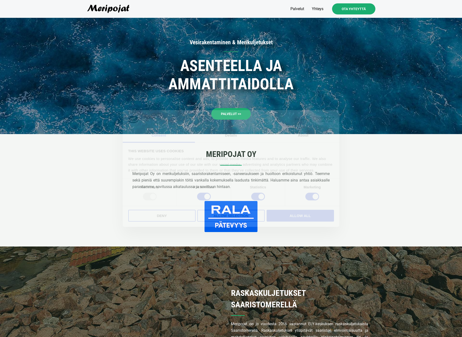 Screenshot for meripojat.fi