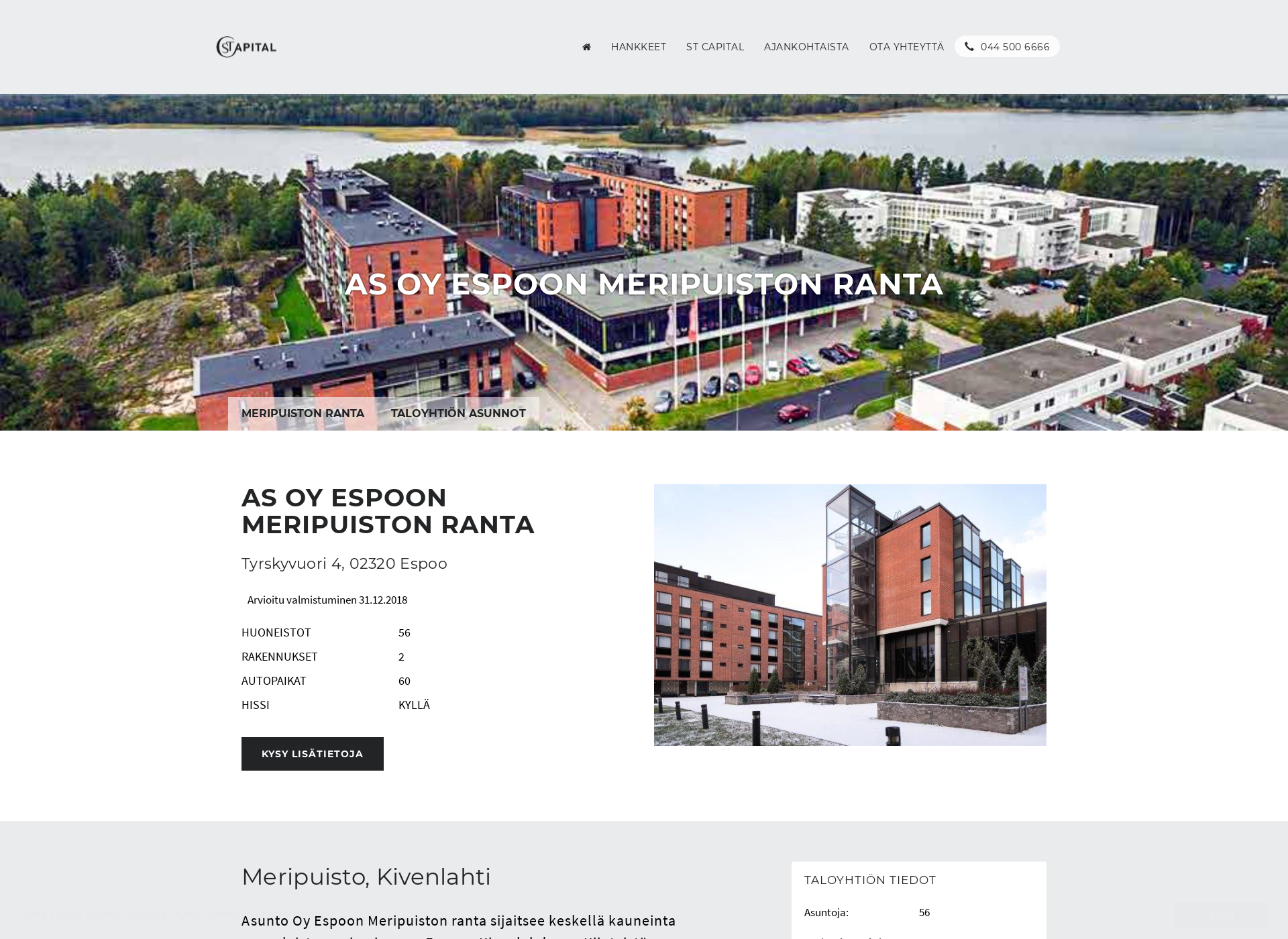 Screenshot for meripuistonranta.fi