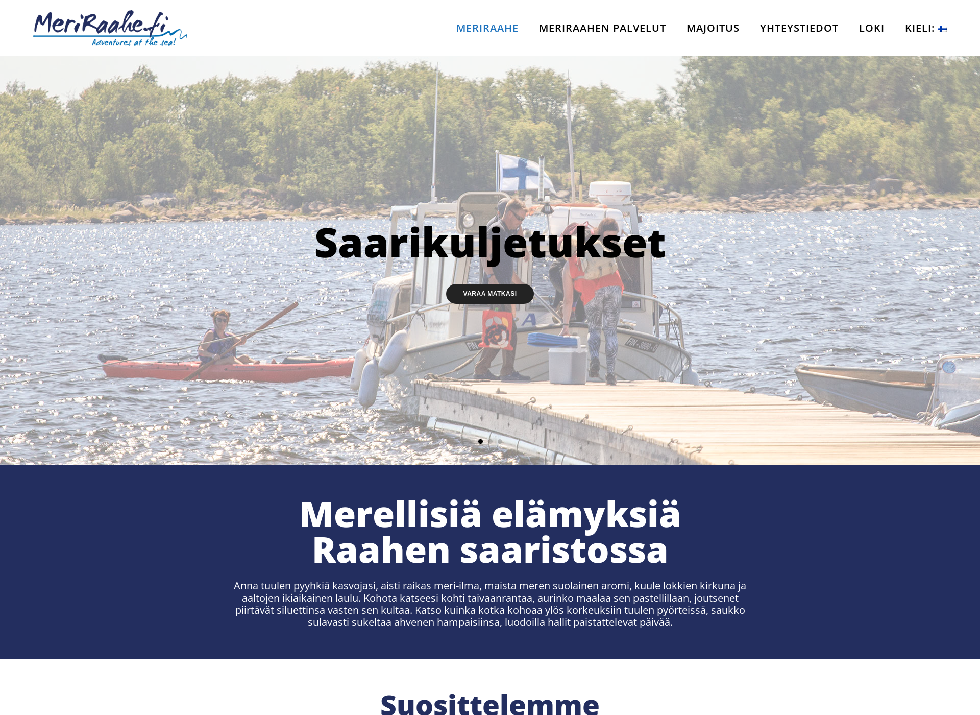 Skärmdump för meriraahe.fi